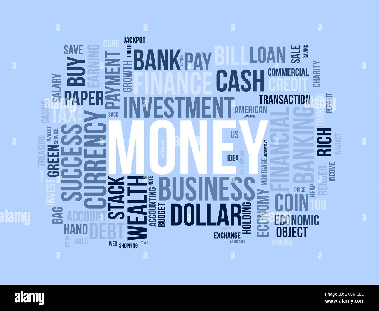 Money wordcloud template. Business concept vector background. Stock Vector