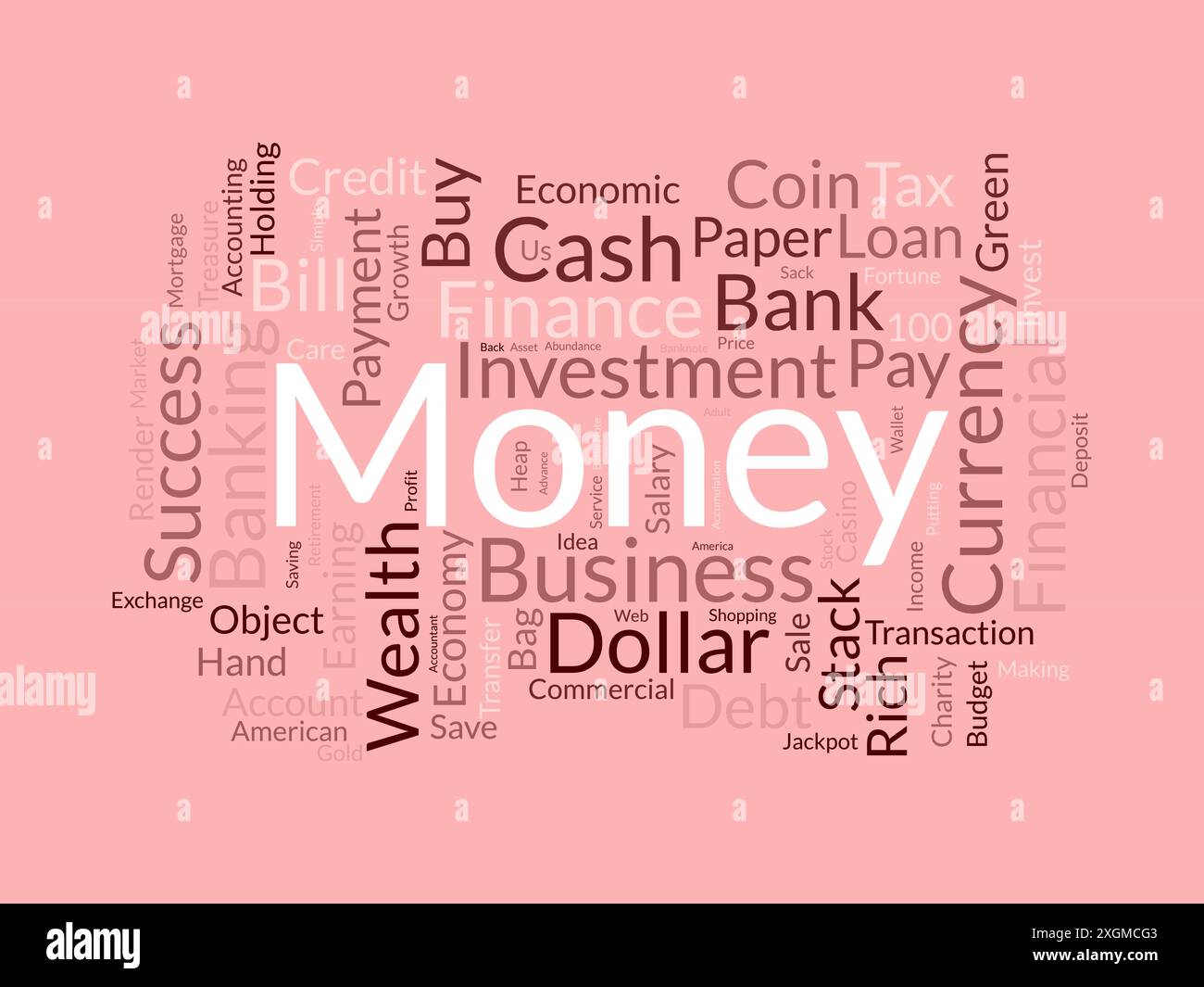 Money wordcloud template. Business concept vector background. Stock Vector