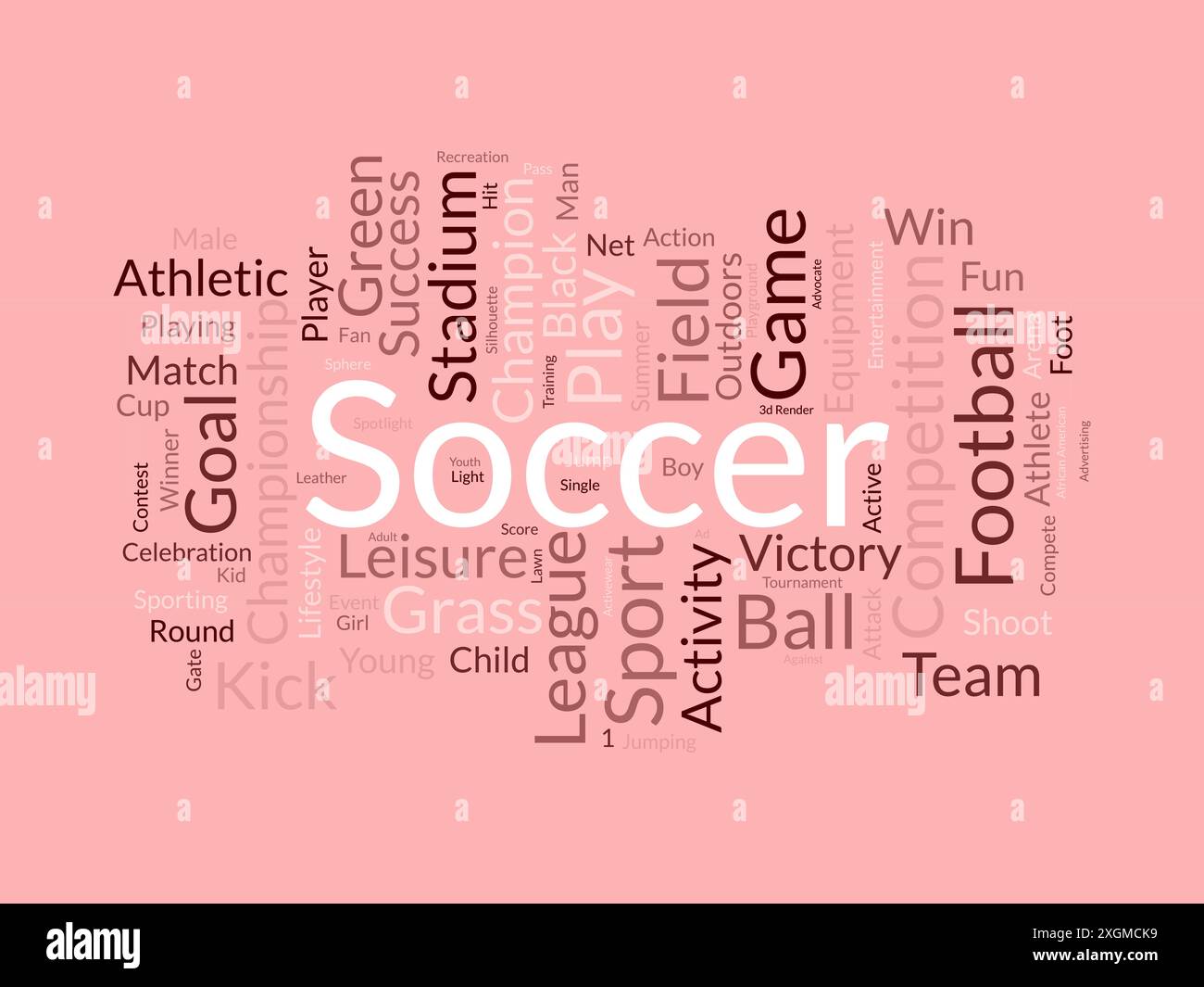 Soccer wordcloud template. Sport concept vector background. Stock Vector