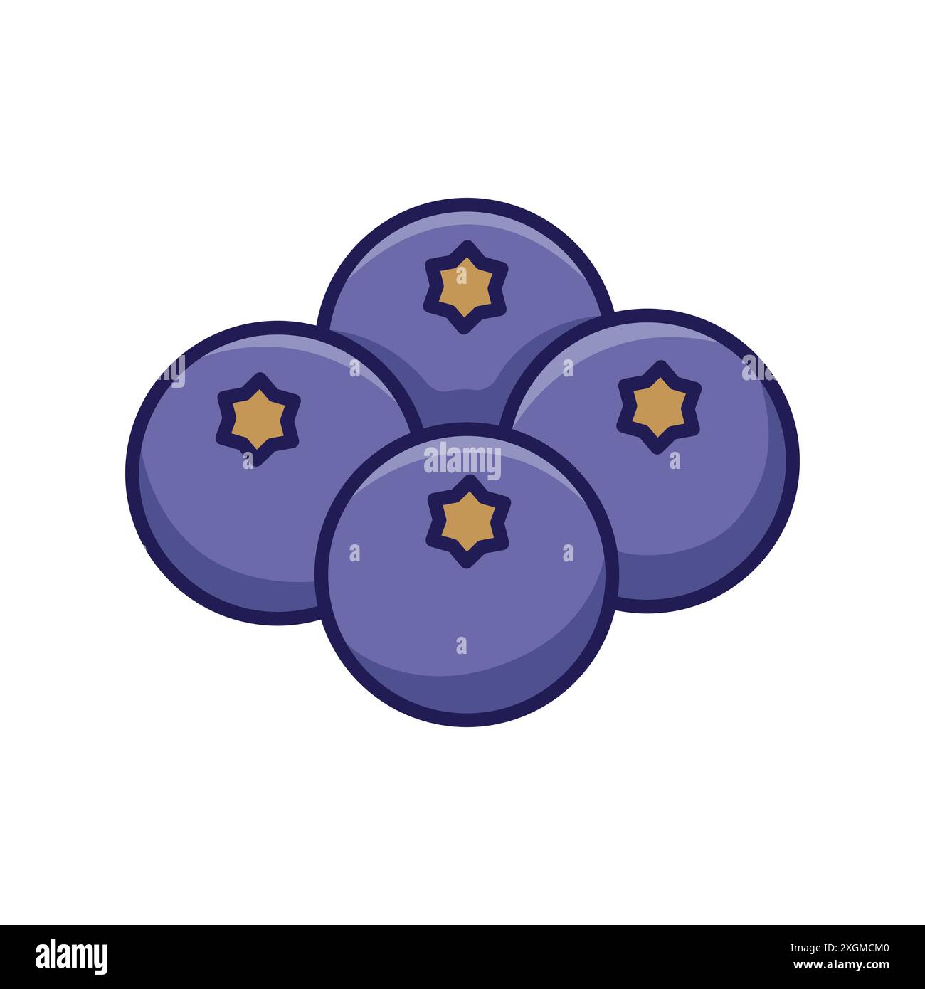 black currant icon vector design template in white background Stock Vector