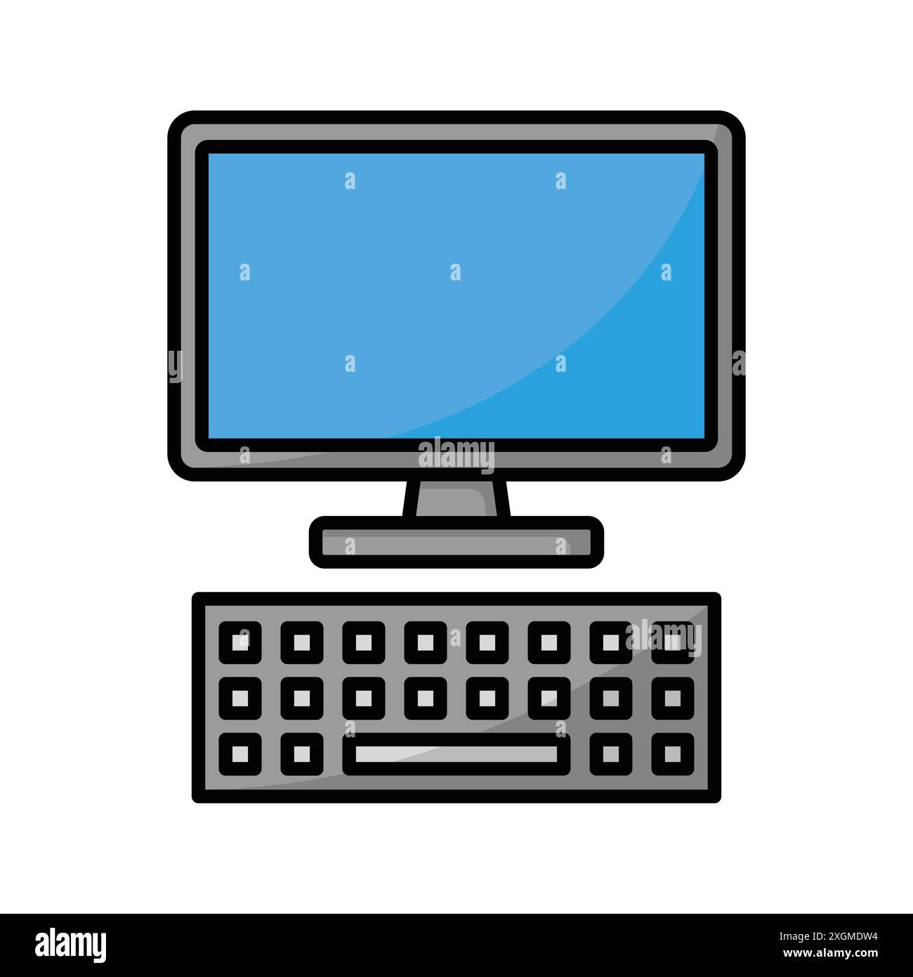 computer icon vector design template in white background Stock Vector