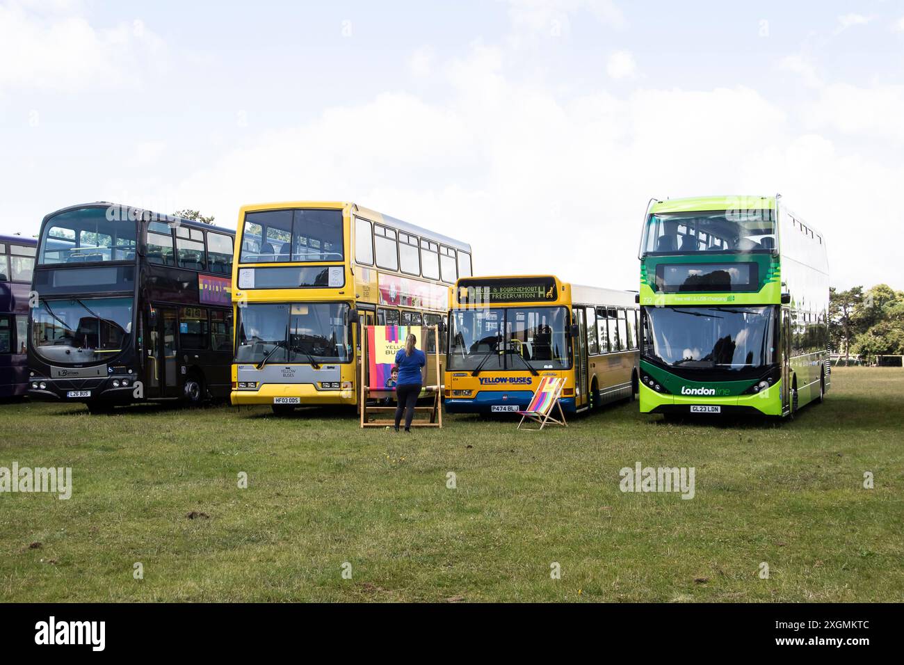 Bournemouth Bus Rally 2024 held at Kings Park, a display and rides on ...