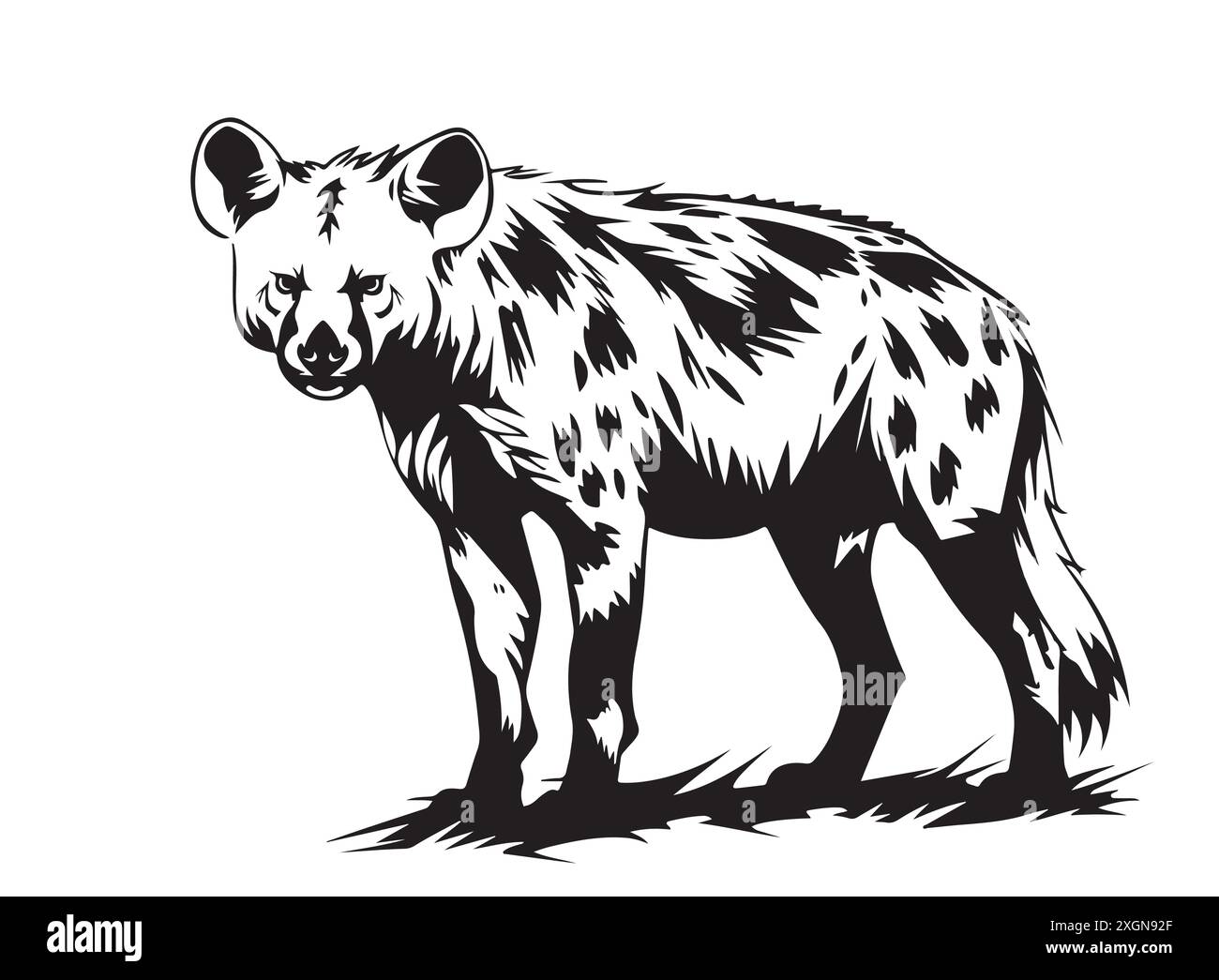 Hyena logo vector Black and White Stock Photos & Images - Alamy