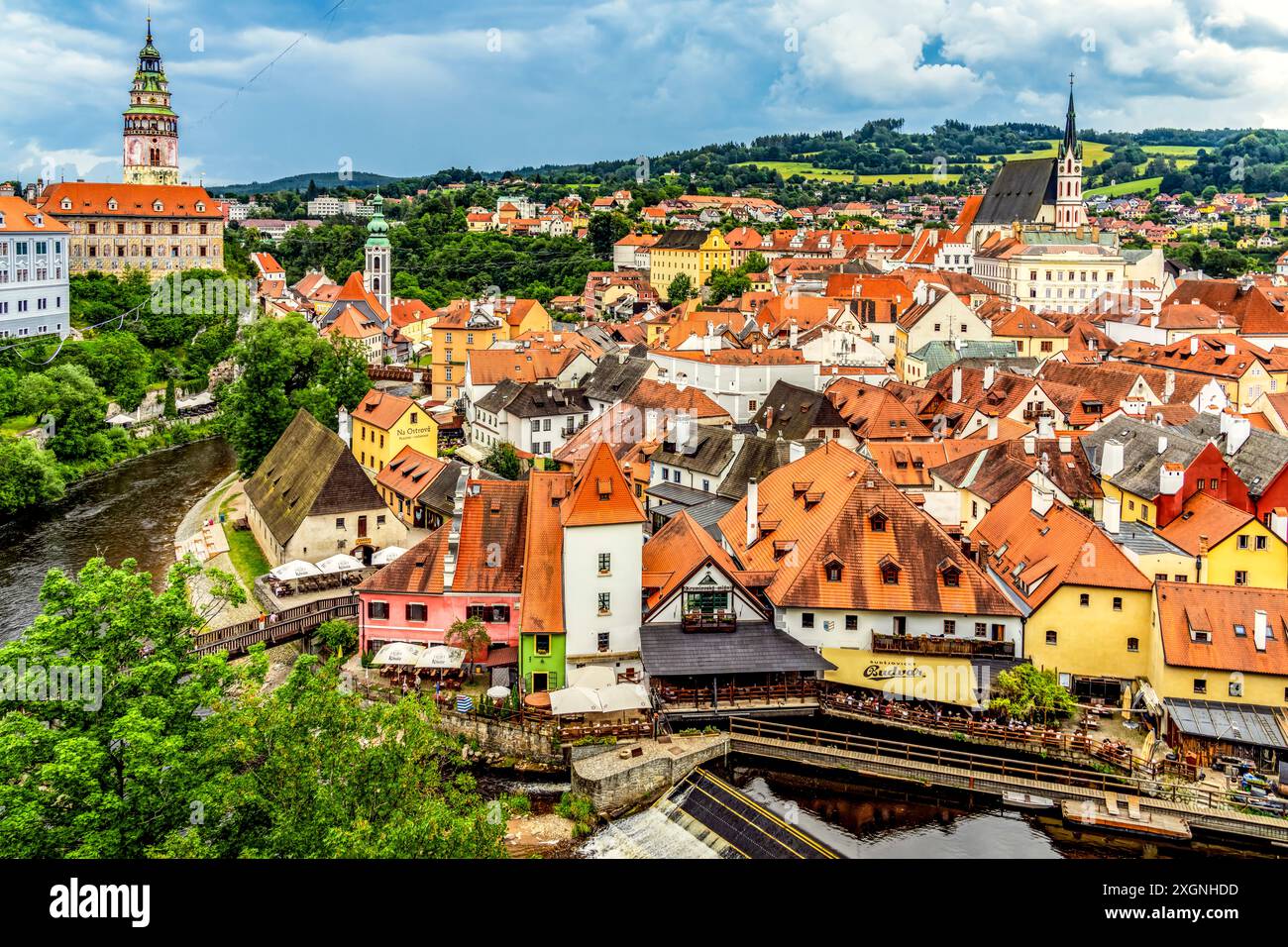 Elevated View Of esk Krumlov Old Town esk Krumlov Is A Town In The elevated-view-of-esk-krumlov-old-town-esk-krumlov-is-a-town-in-the