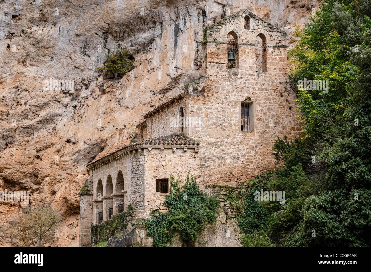 Hermitage of Santa Maria de la Hoz in Tobera, Las Merindades, province ...