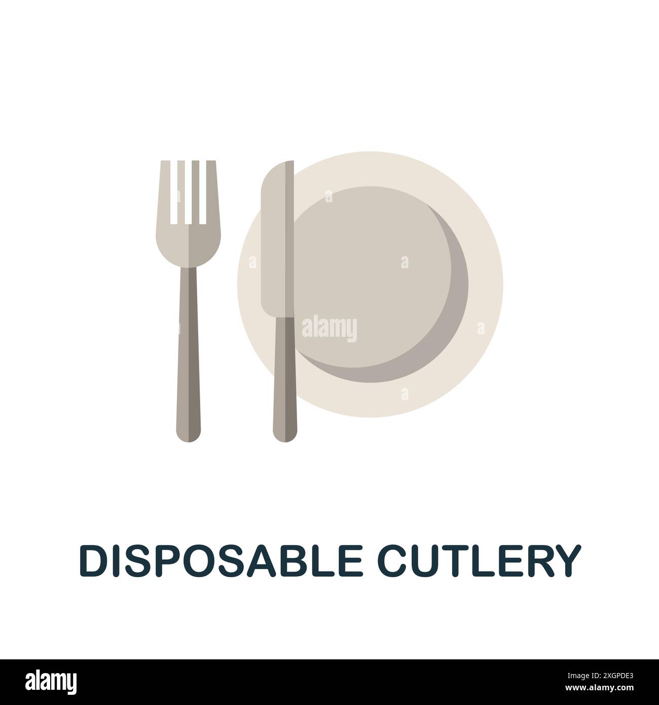 Plastic tableware disposable Stock Vector Images - Alamy
