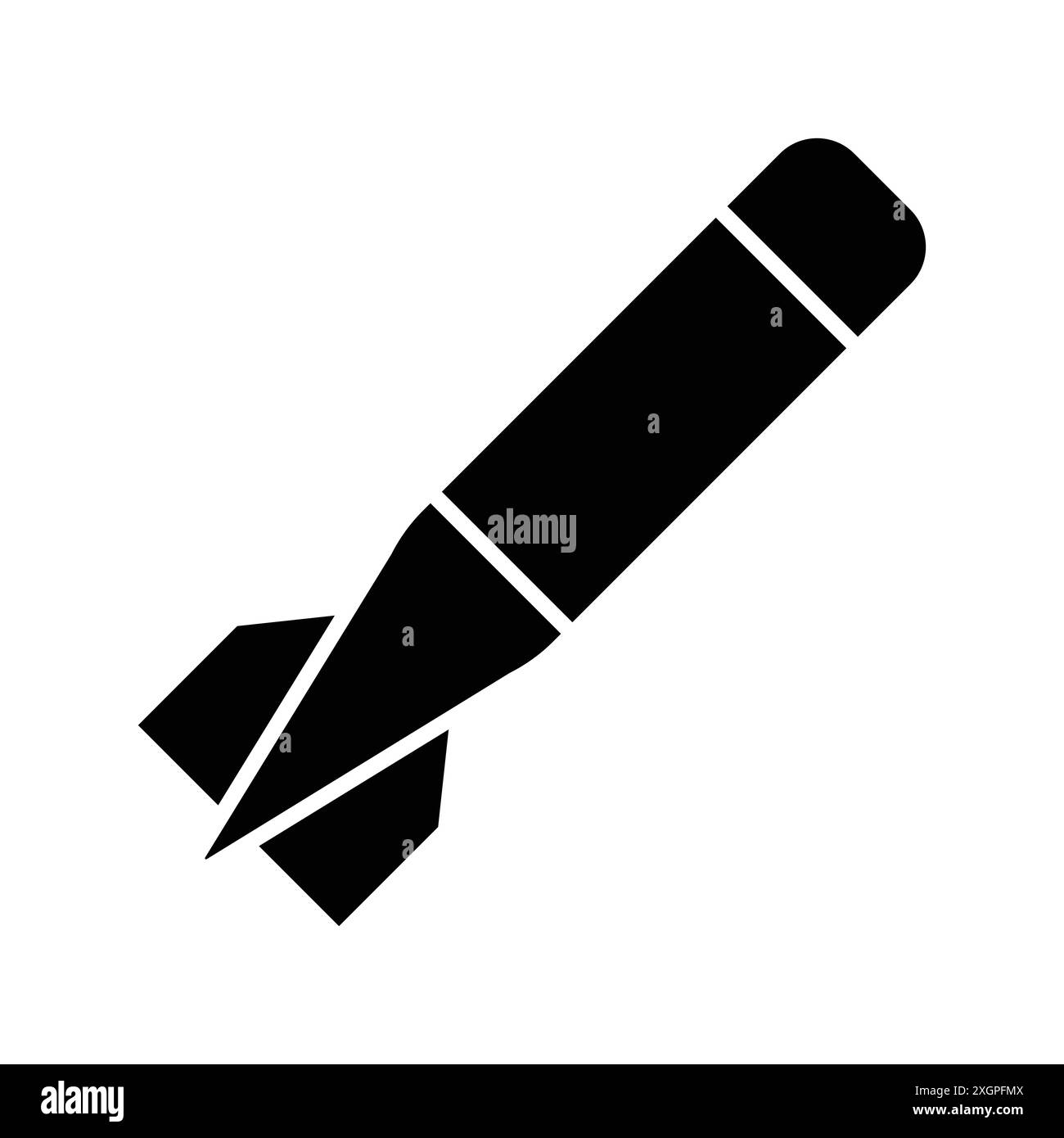 torpedo icon vector design template in white background Stock Vector
