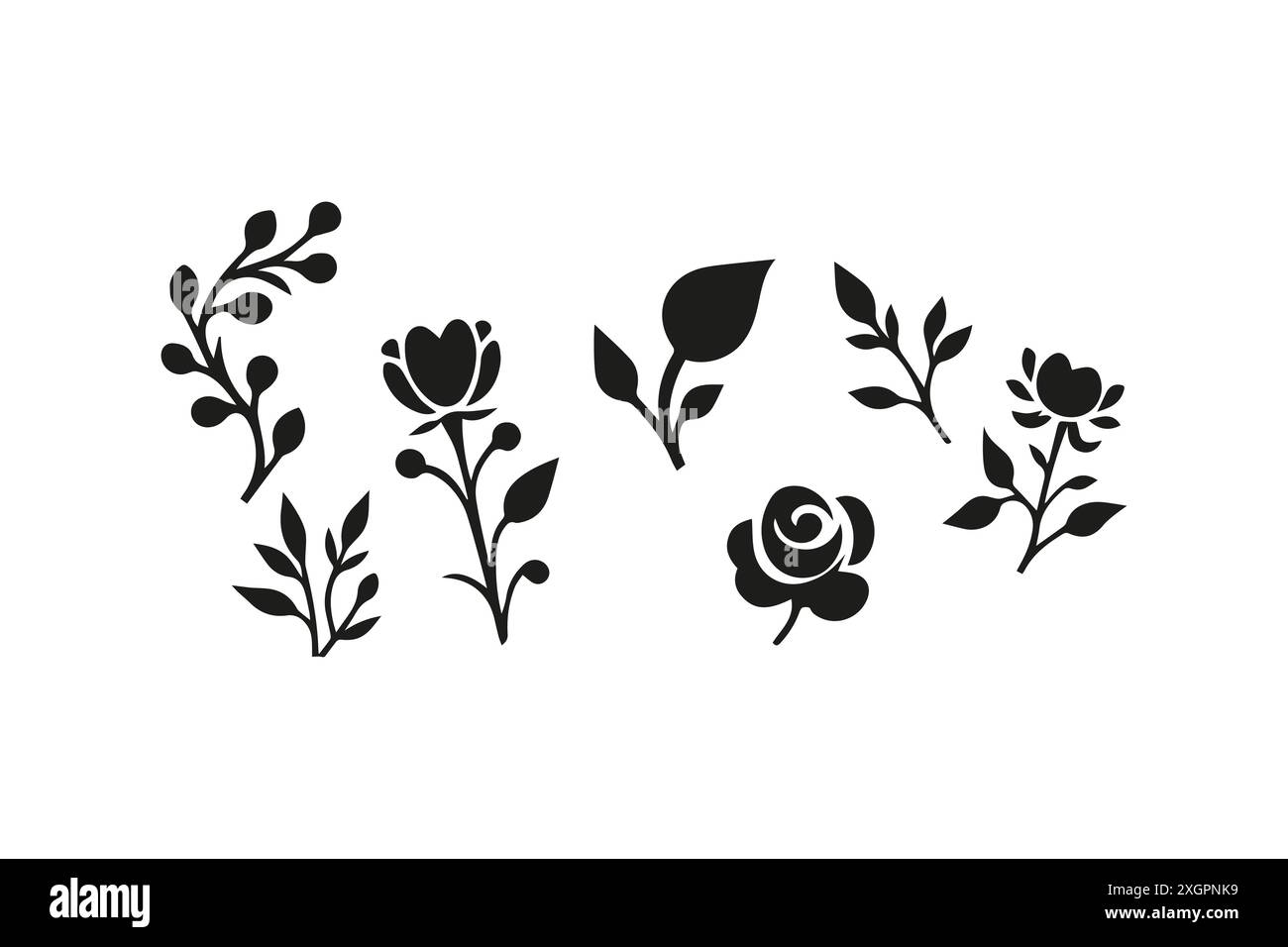 Silhouette sketch decorative pattern Stock Vector Images - Alamy