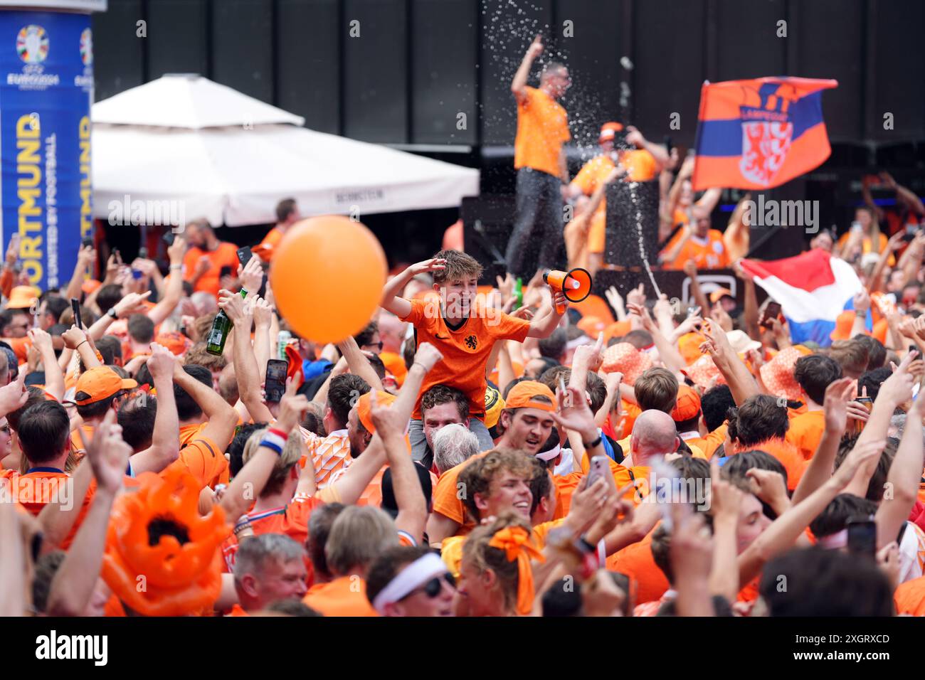 Netherlands fans ahead of the UEFA Euro 2024, semi-final match between ...