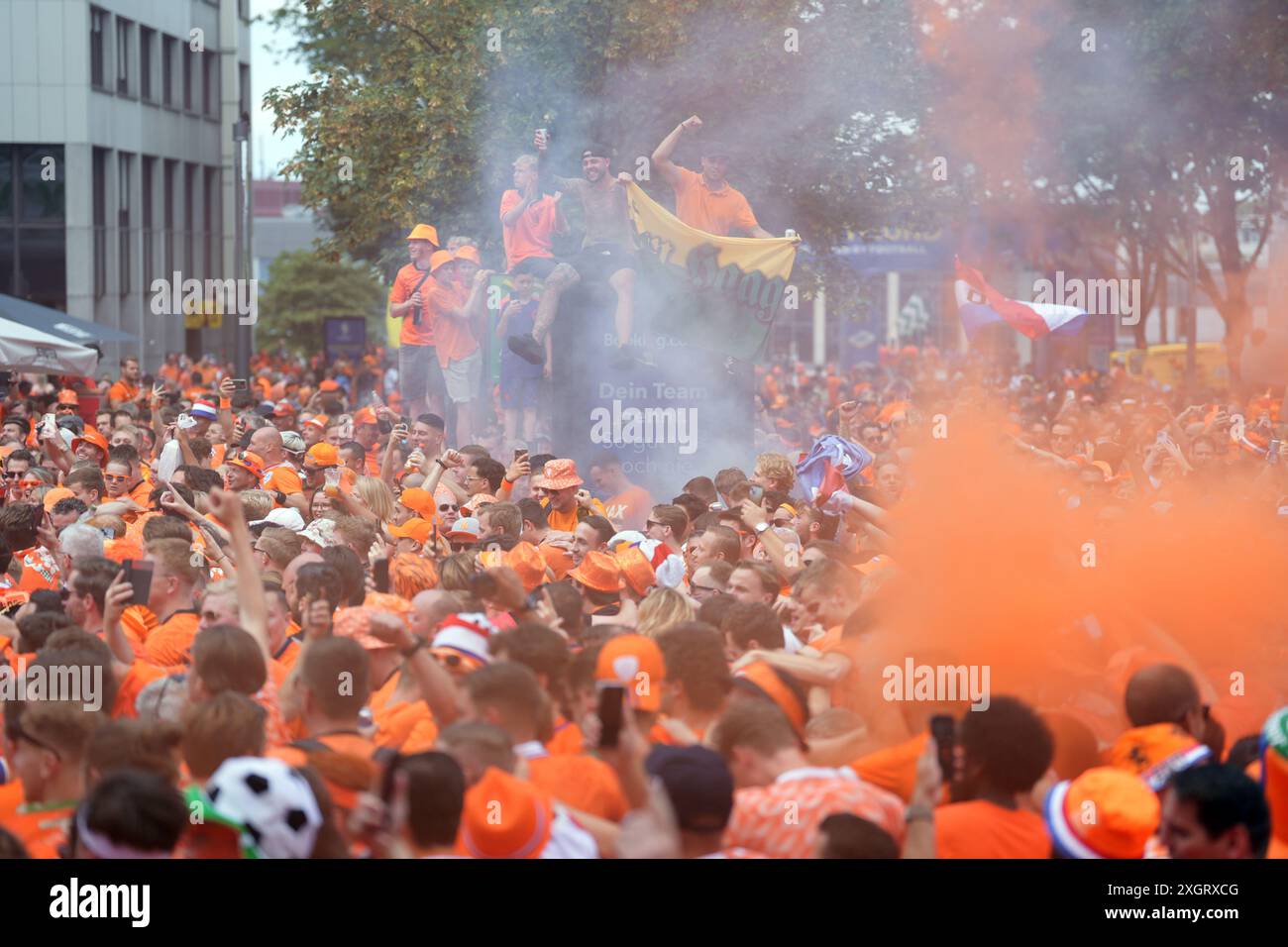 Netherlands fans ahead of the UEFA Euro 2024, semi-final match between ...