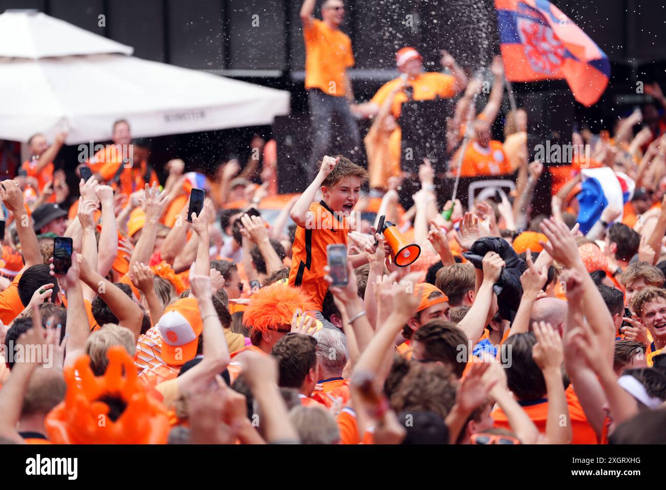 Netherlands fans ahead of the UEFA Euro 2024, semi-final match between ...