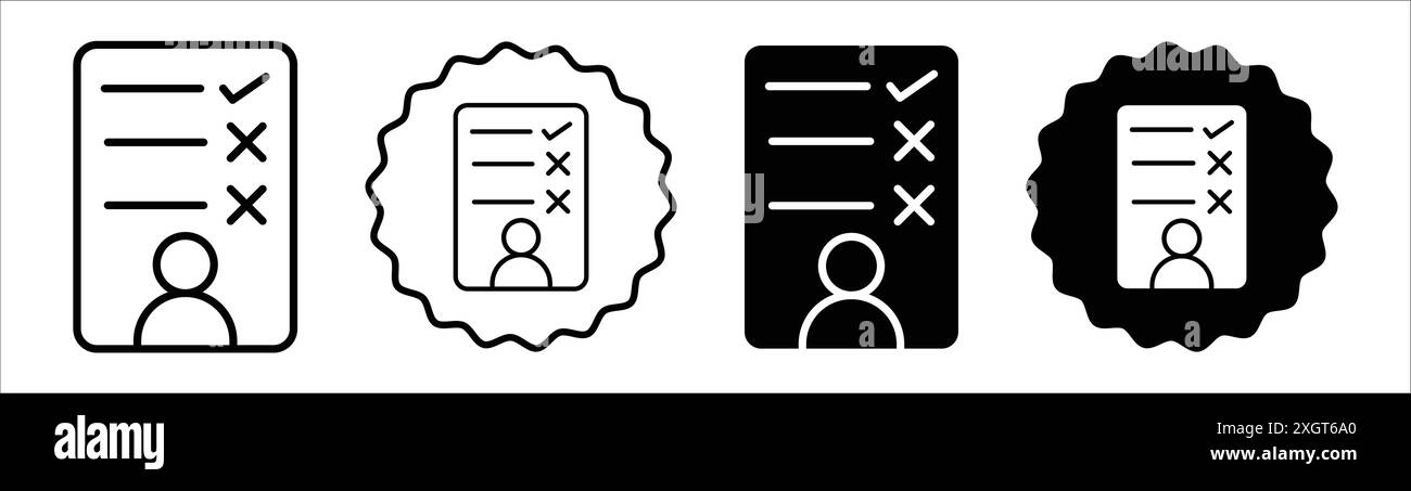 Attend icon logo sign vector outline in black and white color Stock ...