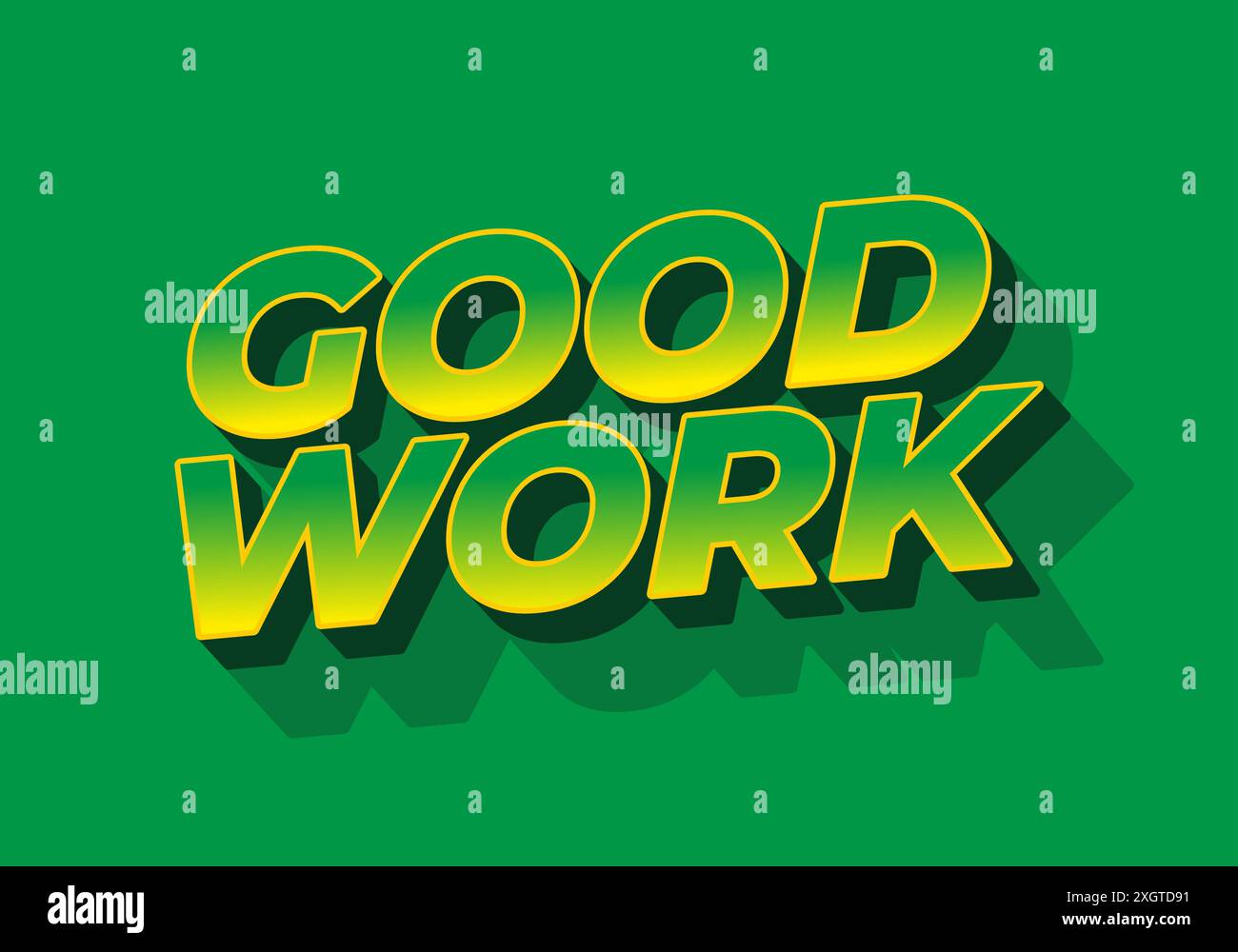 Good work. Text effect design in 3D style with good colors Stock Vector ...