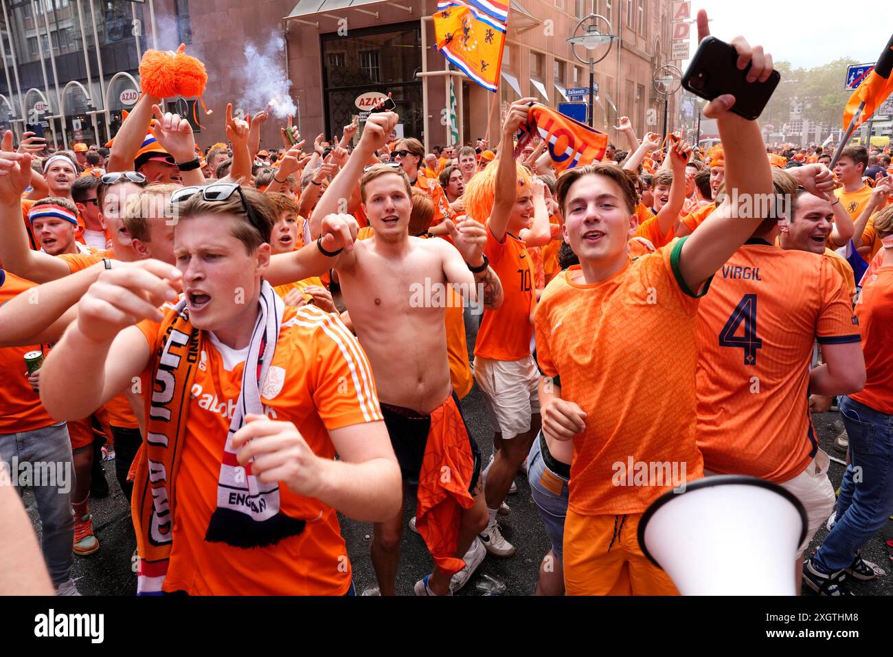 Netherlands fans in Dortmund ahead of the UEFA Euro 2024 semi-final ...