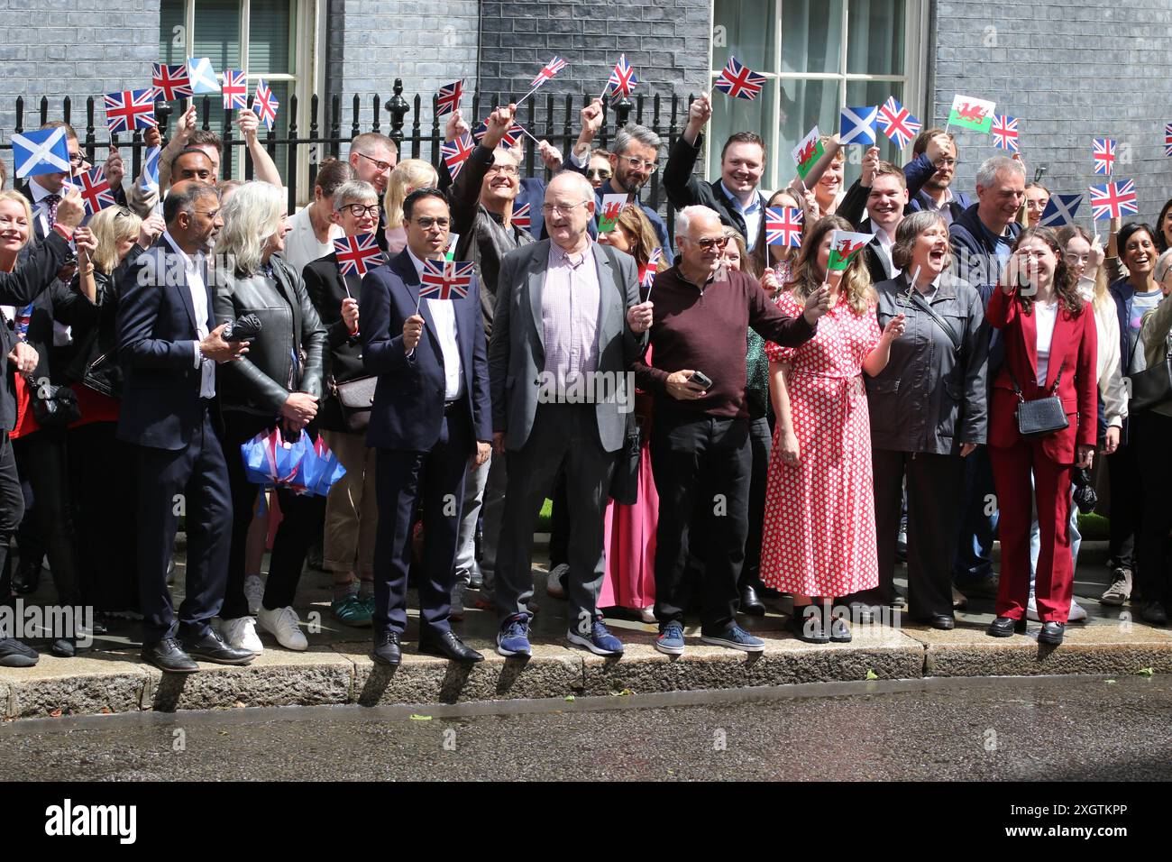 Supporters of the Labour party in Downing Street watched on as the new ...