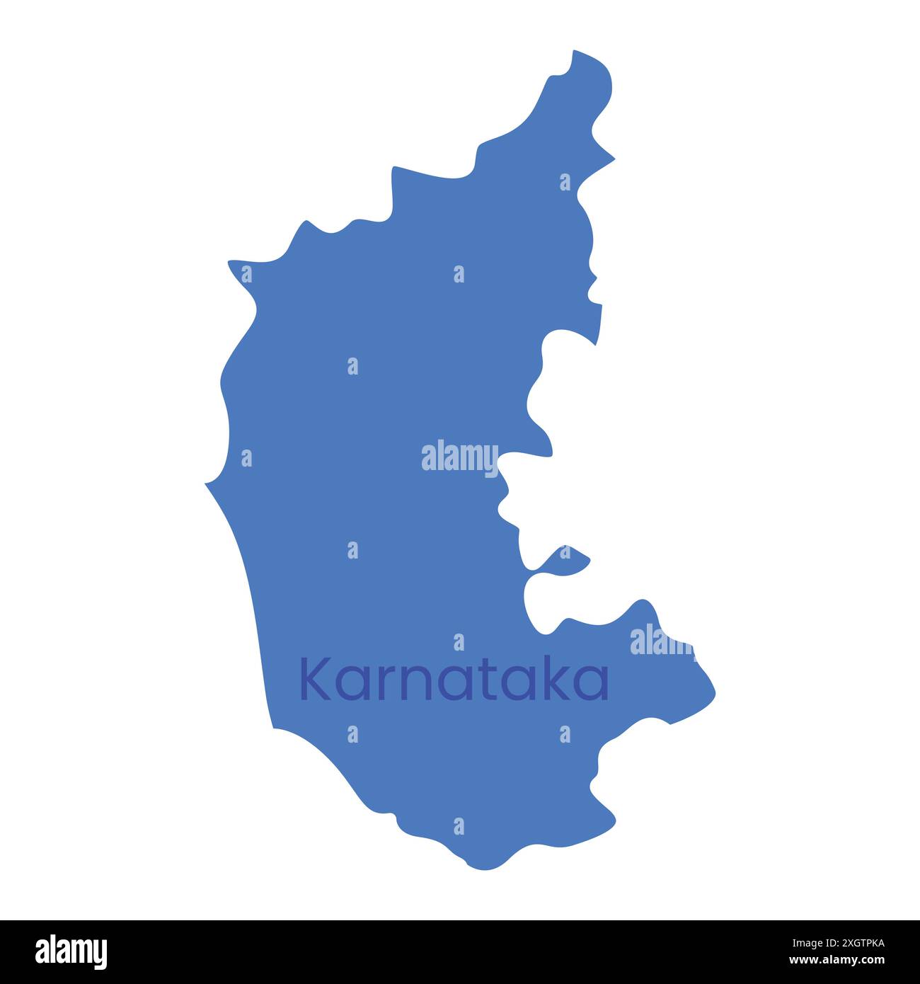 Karnataka State Map Vector Icon. India Karnataka Province State icon. Karnataka Map Stock Vector
