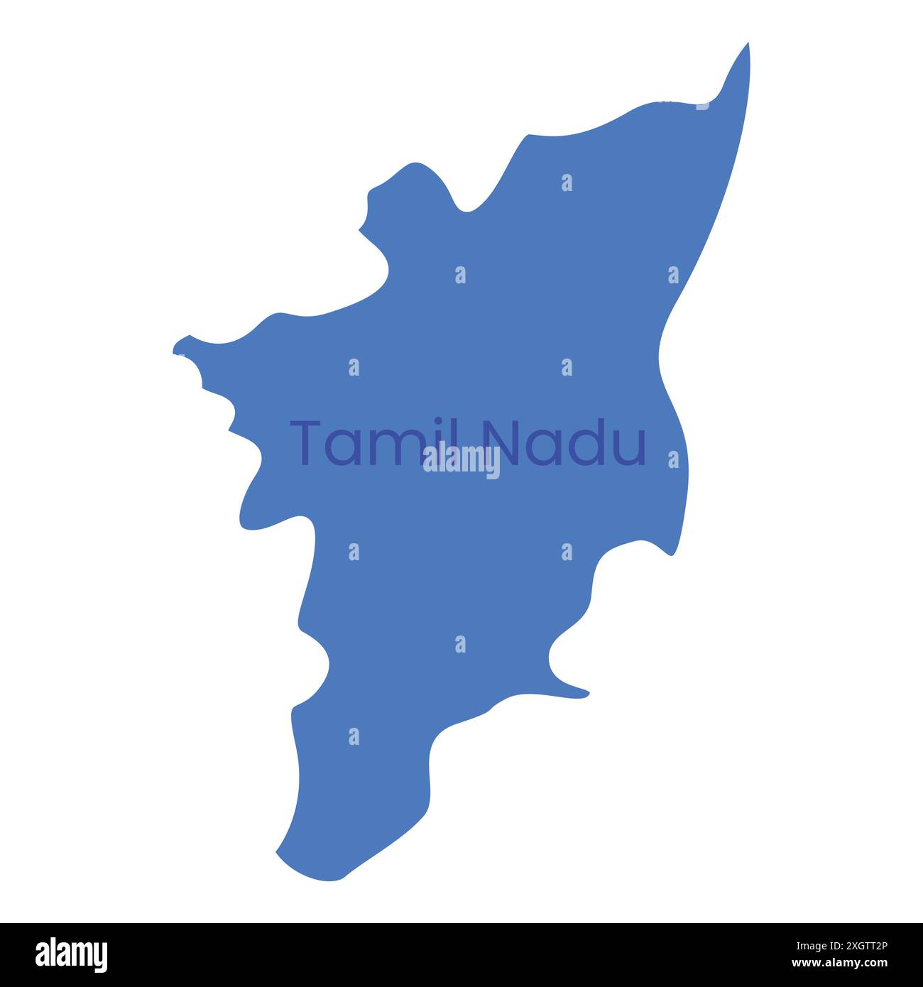 Tamil Nadu State Map Vector Icon. India Tamil Nadu Province State icon