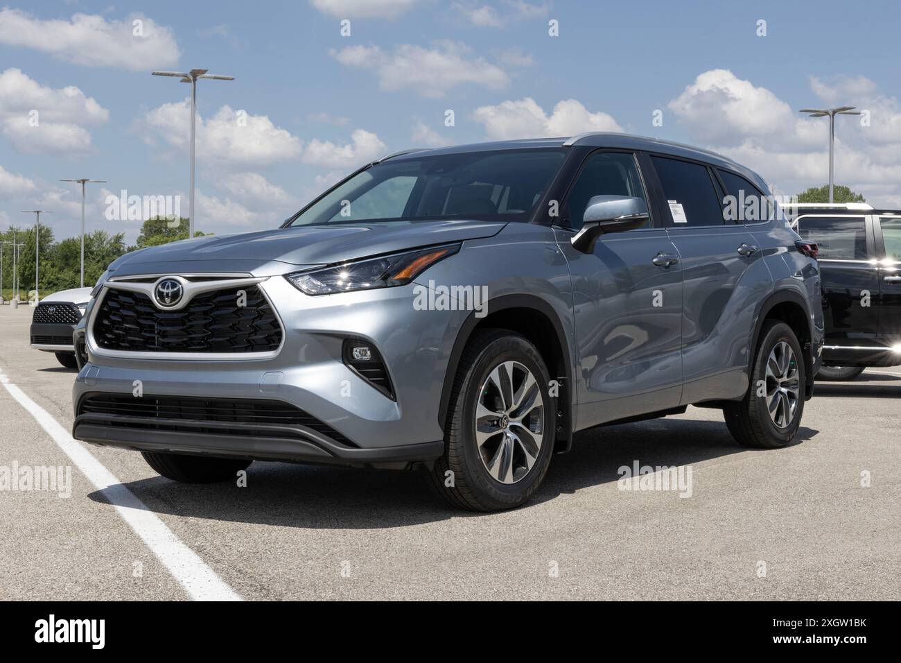 Noblesville - July 7, 2024: Toyota Highlander XLE display. Toyota ...