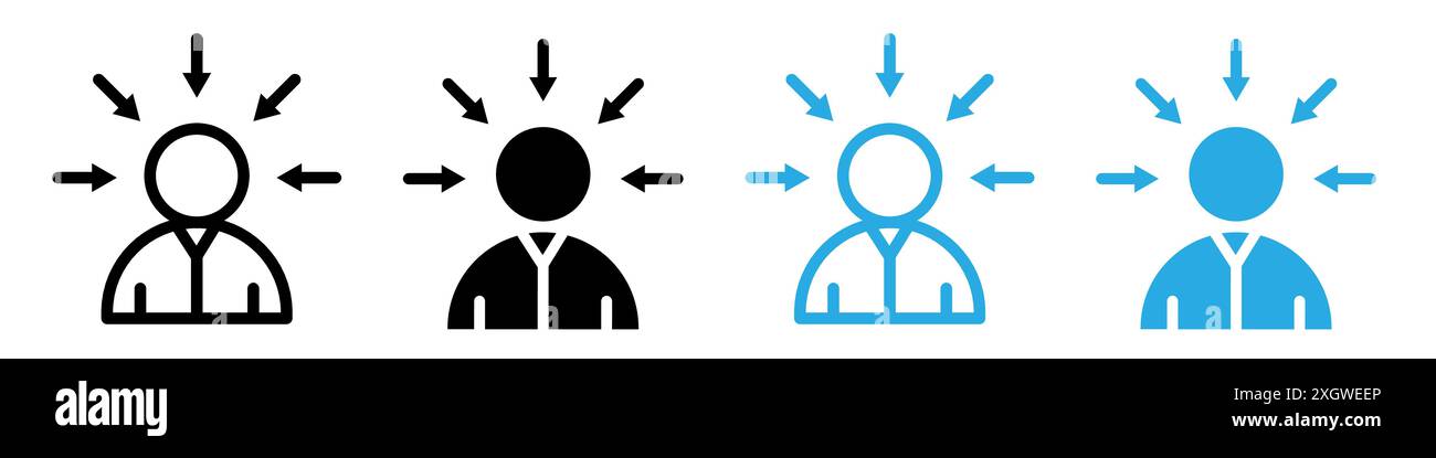 Persuasion icon logo sign vector outline in black and white color Stock ...