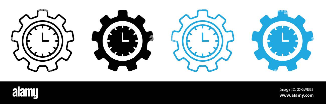 Productivity and efficiency icon logo sign vector outline in black and ...