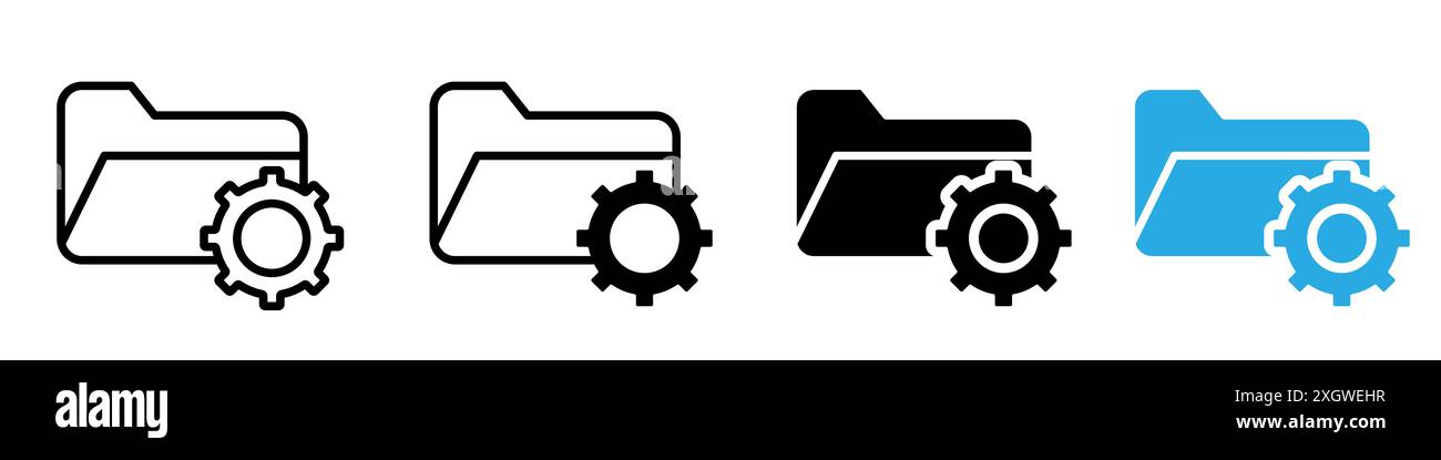 Project management icon logo sign vector outline in black and white