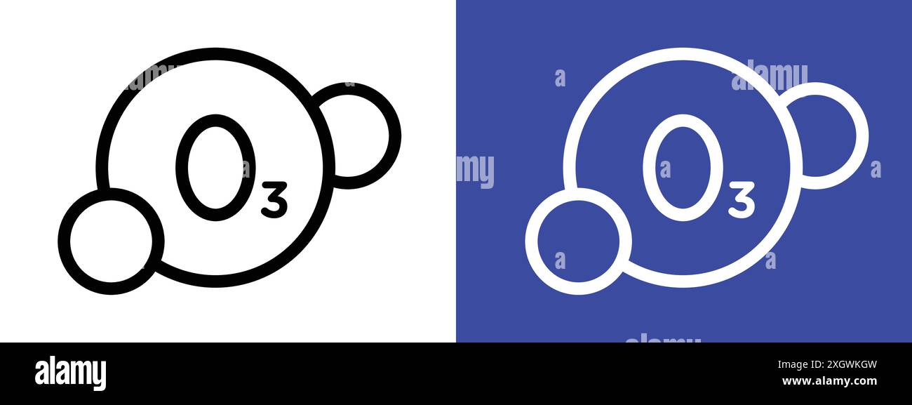 Ozonation icon.eps Stock Vector