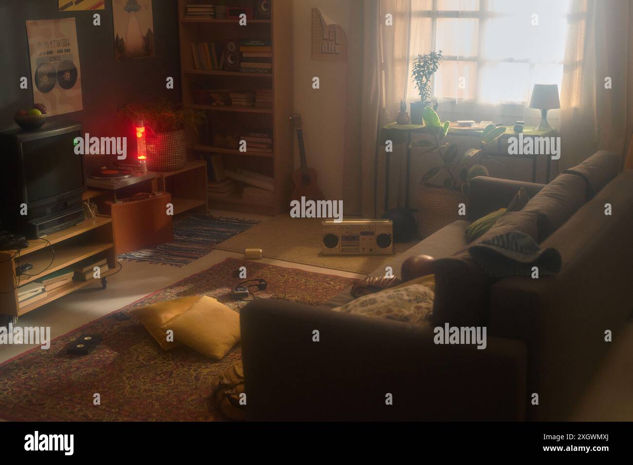 1980s tv living room hi-res stock photography and images - Alamy