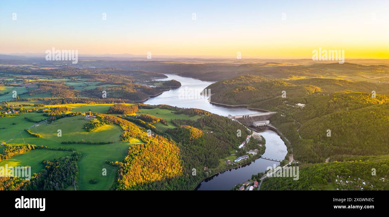 The Orlik Reservoir on Vltava River is largest hydroelectric water ...