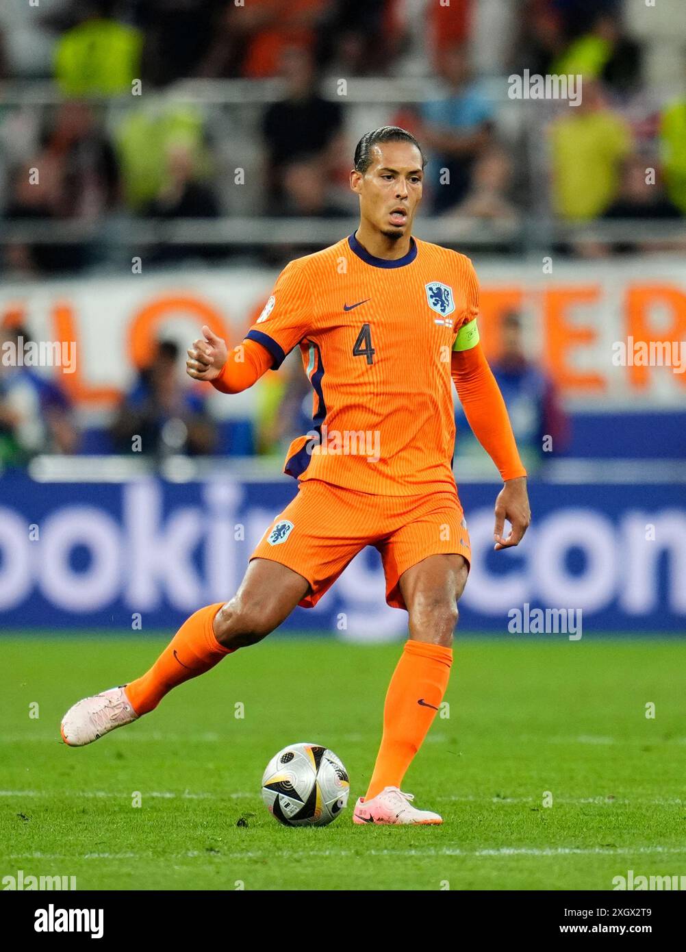 Netherlands's Virgil van Dijk during the UEFA Euro 2024 semi-final ...