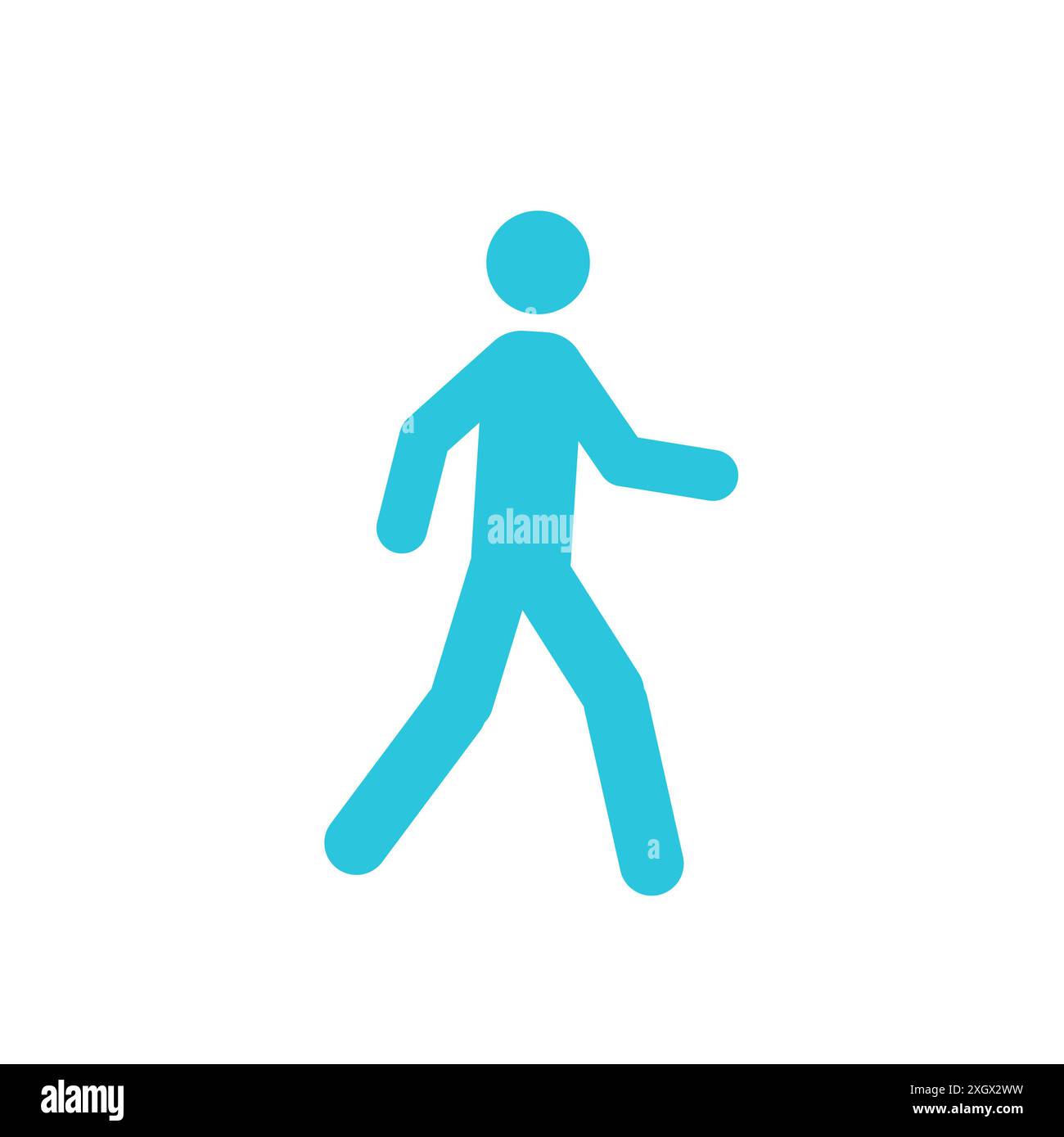 Walker icon. Isolated on white background. Brom blue icon set. Stock Vector