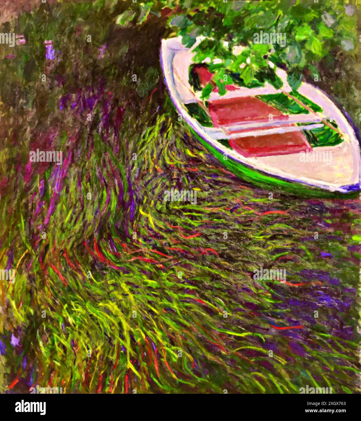 The rowing boat, 1887 (painting) by Artist Monet, Claude (1840-1926 ...