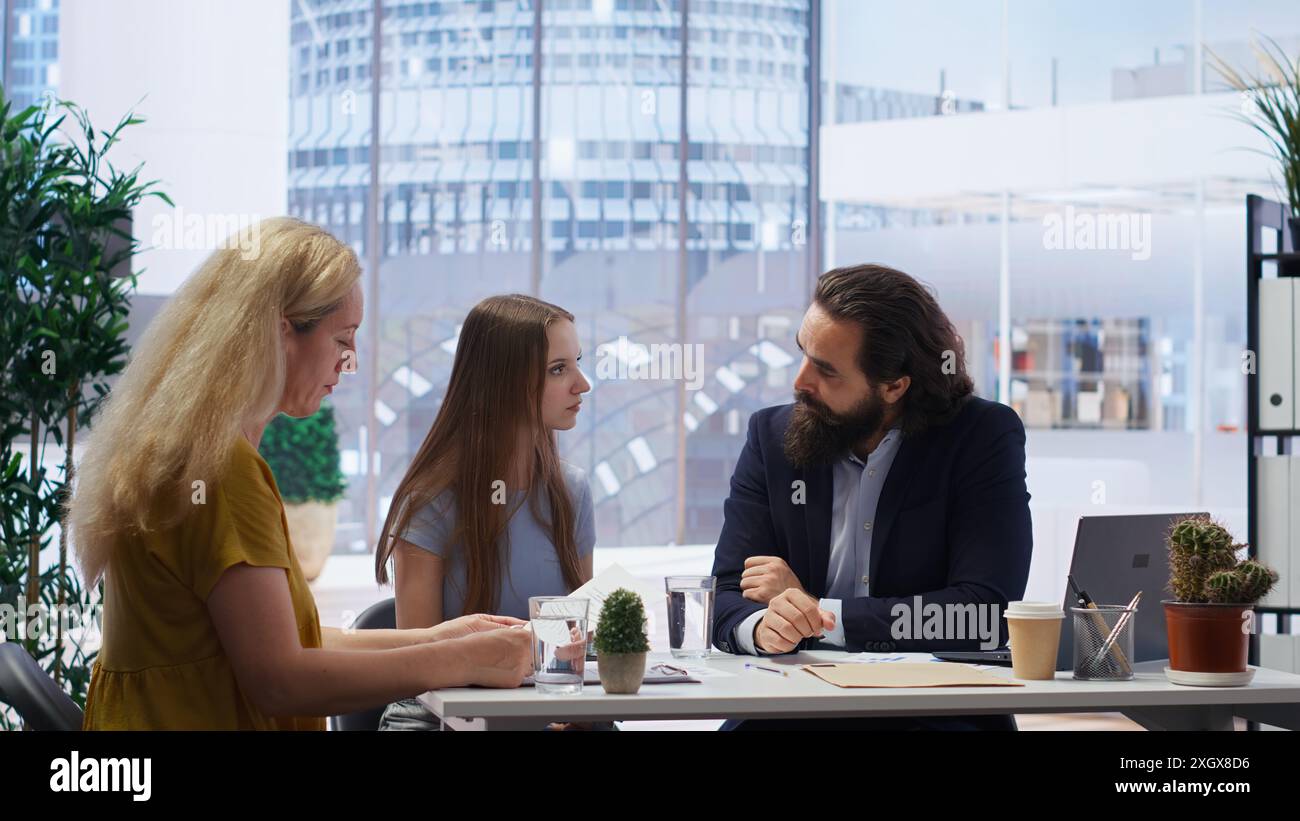 Financial adviser providing customers informative hi-res stock ...