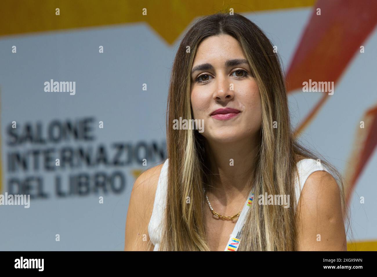 Argentine writer Mercedes Ron is guest of 2024 Turin Book Fair (Salone del Libro di Torino) Stock Photo