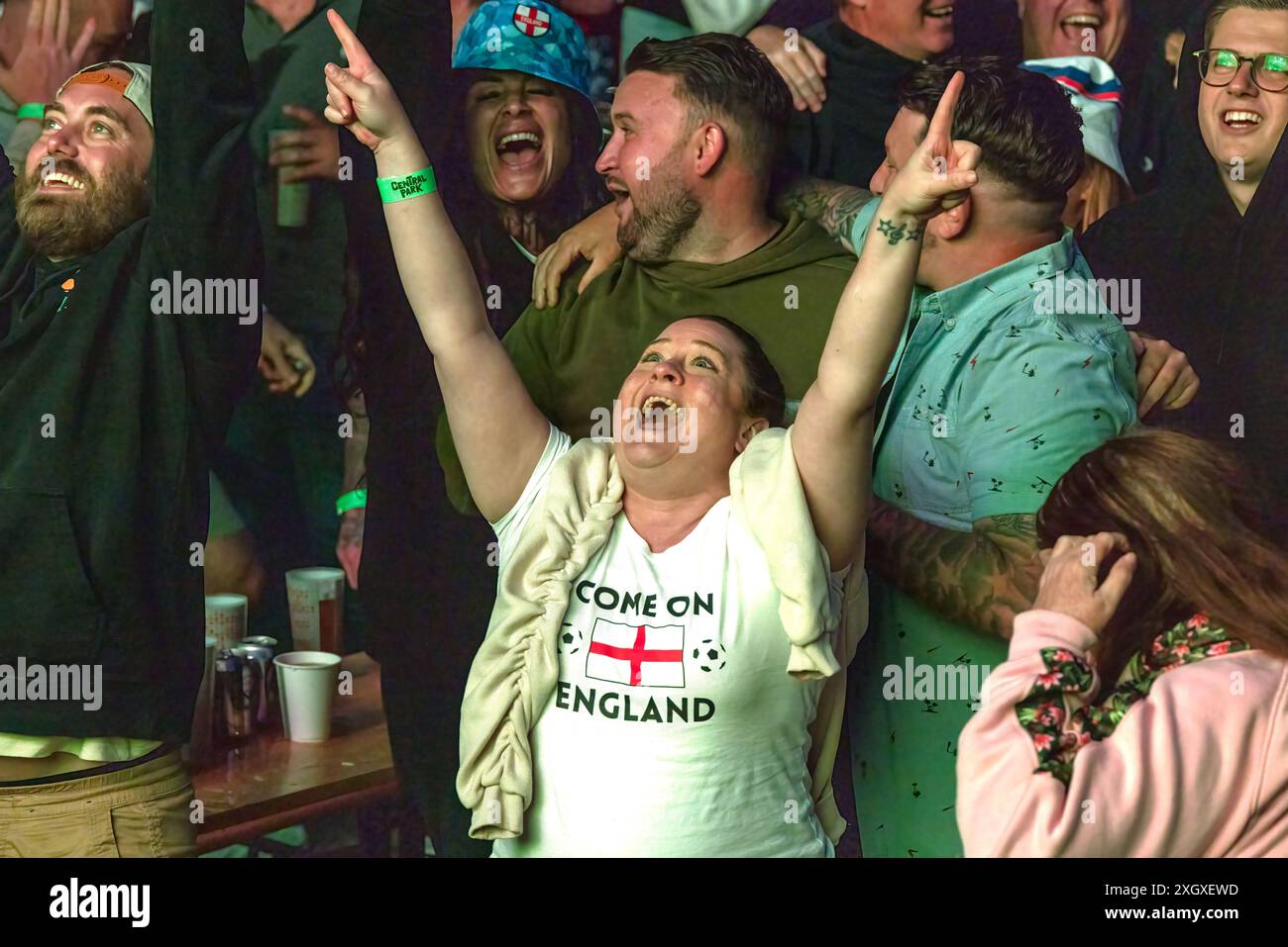 City of Brighton & Hove, East Sussex, UK. England football fans gather