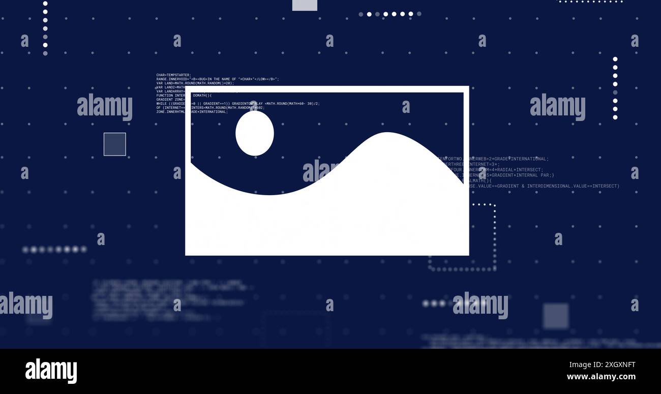 Image of ai text and data processing over blue background Stock Photo