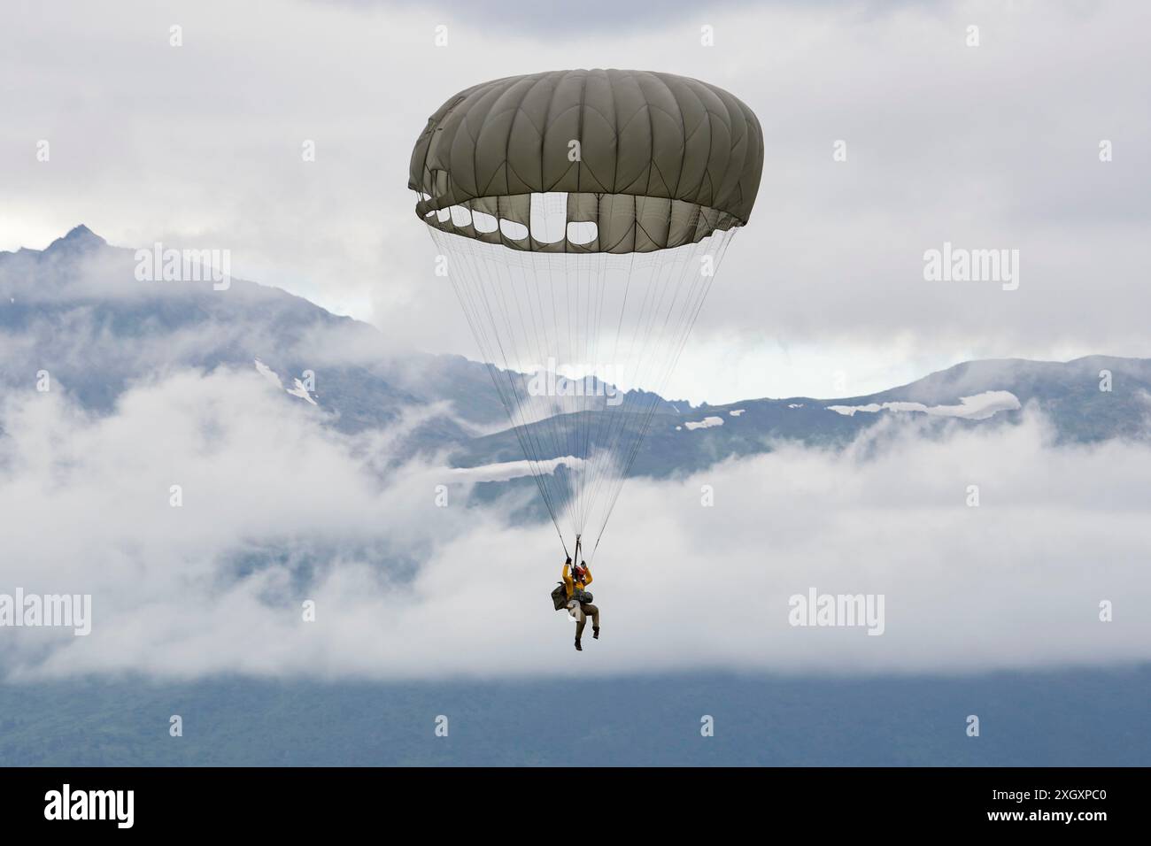 An Alaska Air National Guard pararescueman from the 212th Rescue ...