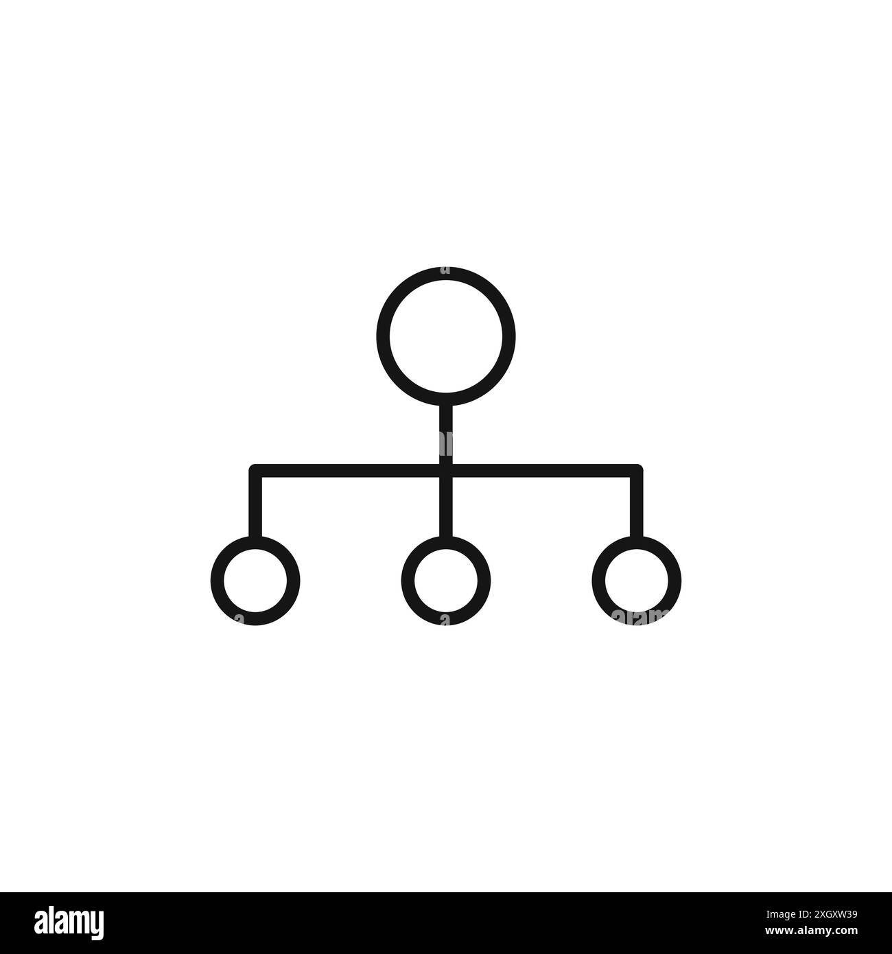 Chart connected icon logo sign vector outline in black and white color ...