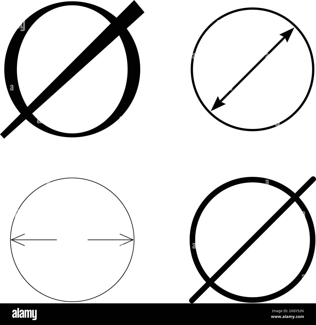 Diameter symbol icon illustration design stock vector image art alamy