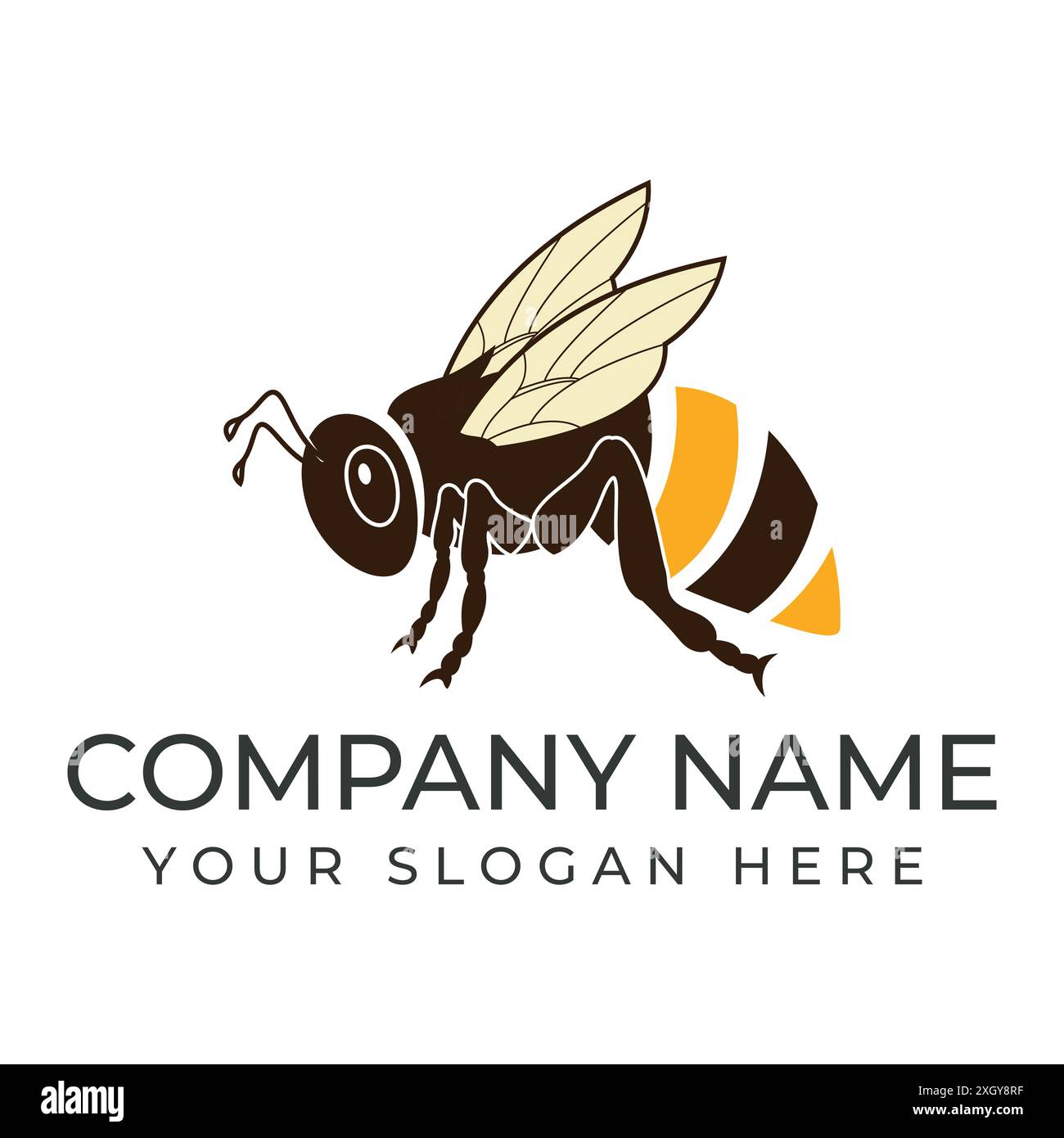 Bee logo vector illustrations designs icon template Stock Vector Image ...