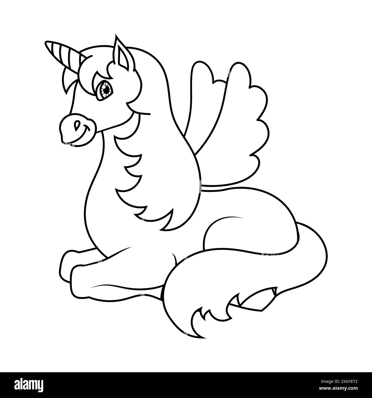 Coloring book page for kids. Cartoon style. Vector illustration ...