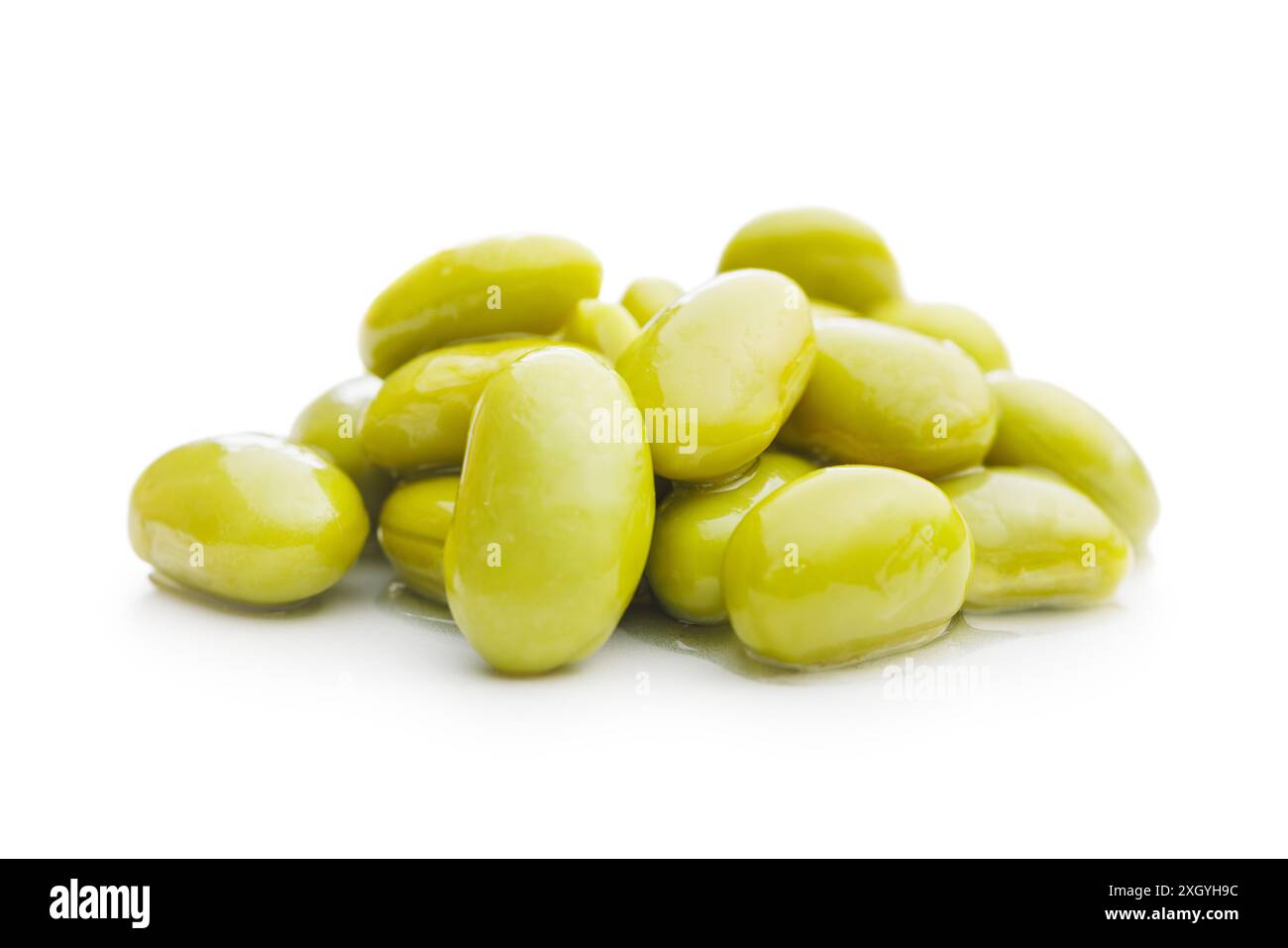 Edamame soy beans isolated on a white background. Stock Photo