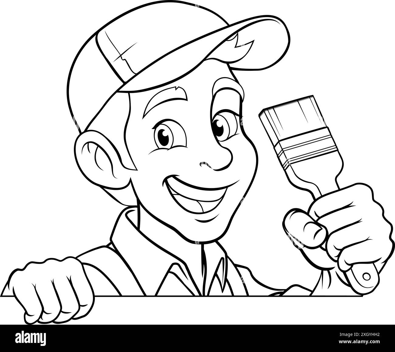 Painters cap Stock Vector Images - Alamy