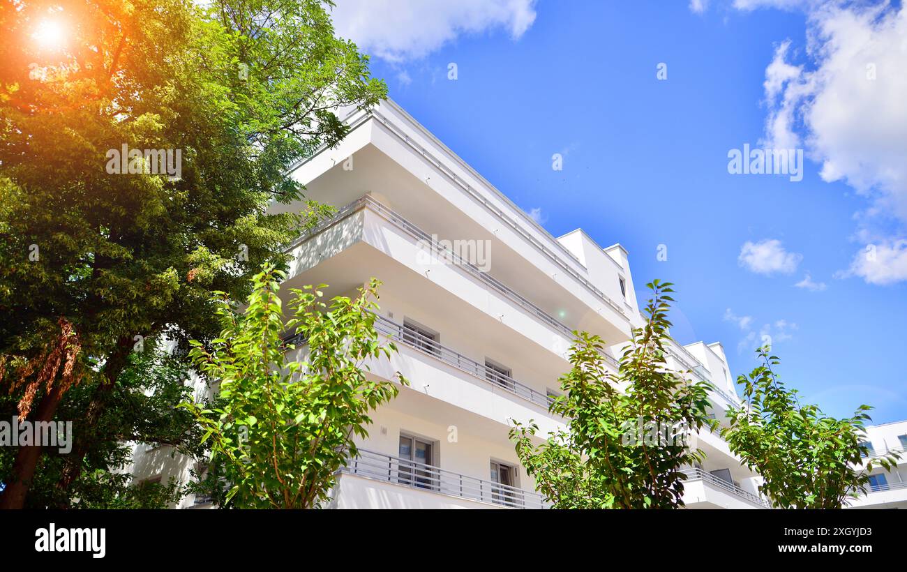 Picture of Modern residential building with new apartments in a green residential ...