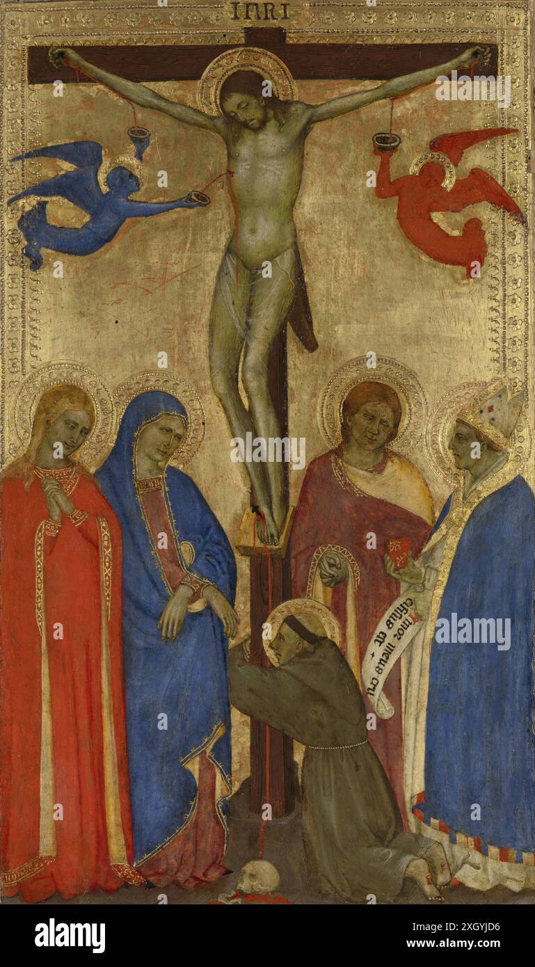 The Crucifixion - painting by Giovanni da Milano Stock Photo - Alamy