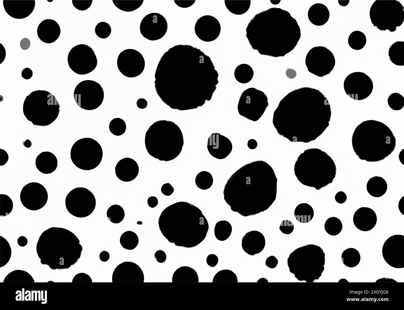 Dots seamless pattern, circles background texture. Black and white Dots ...