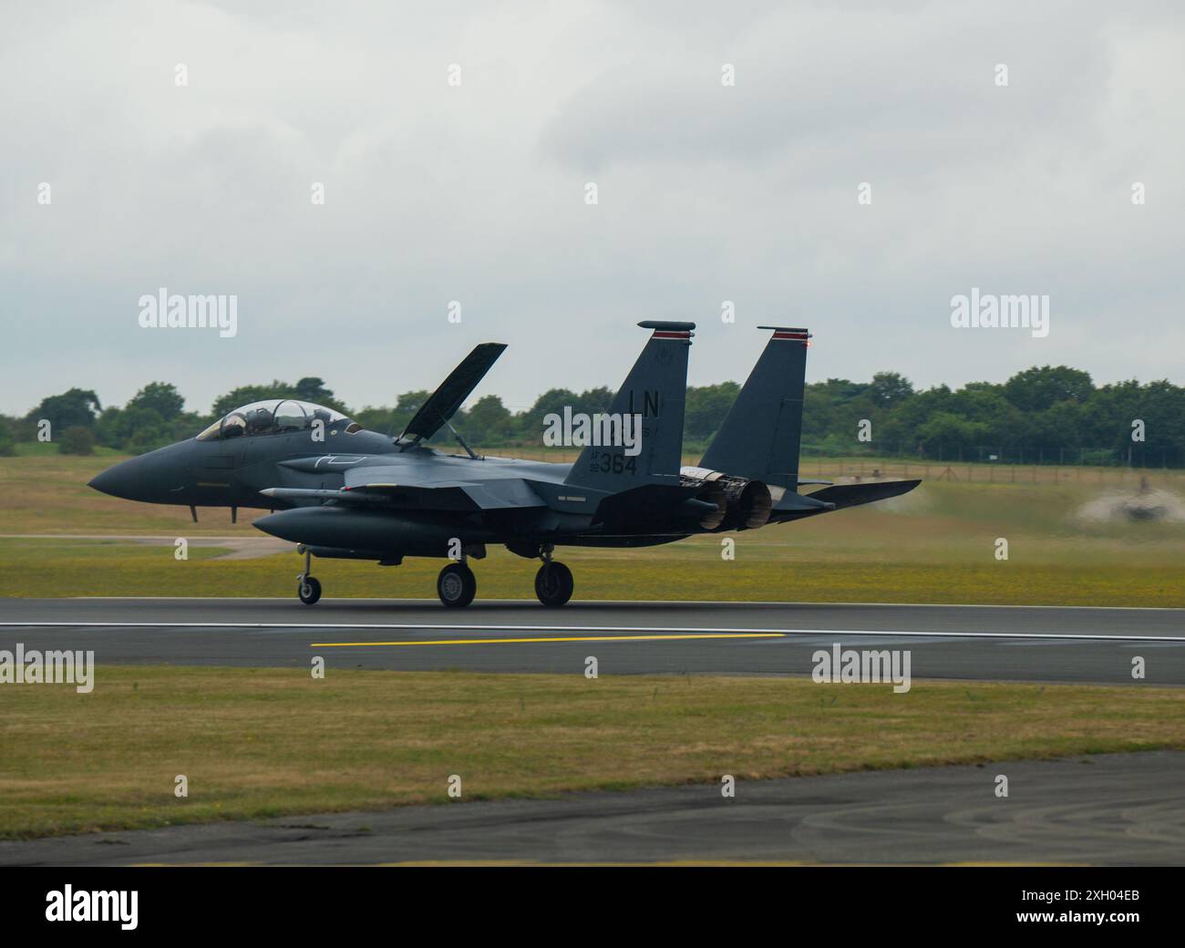 A U.S. Air Force F-15E Strike Eagle assigned to the 494th Fighter ...
