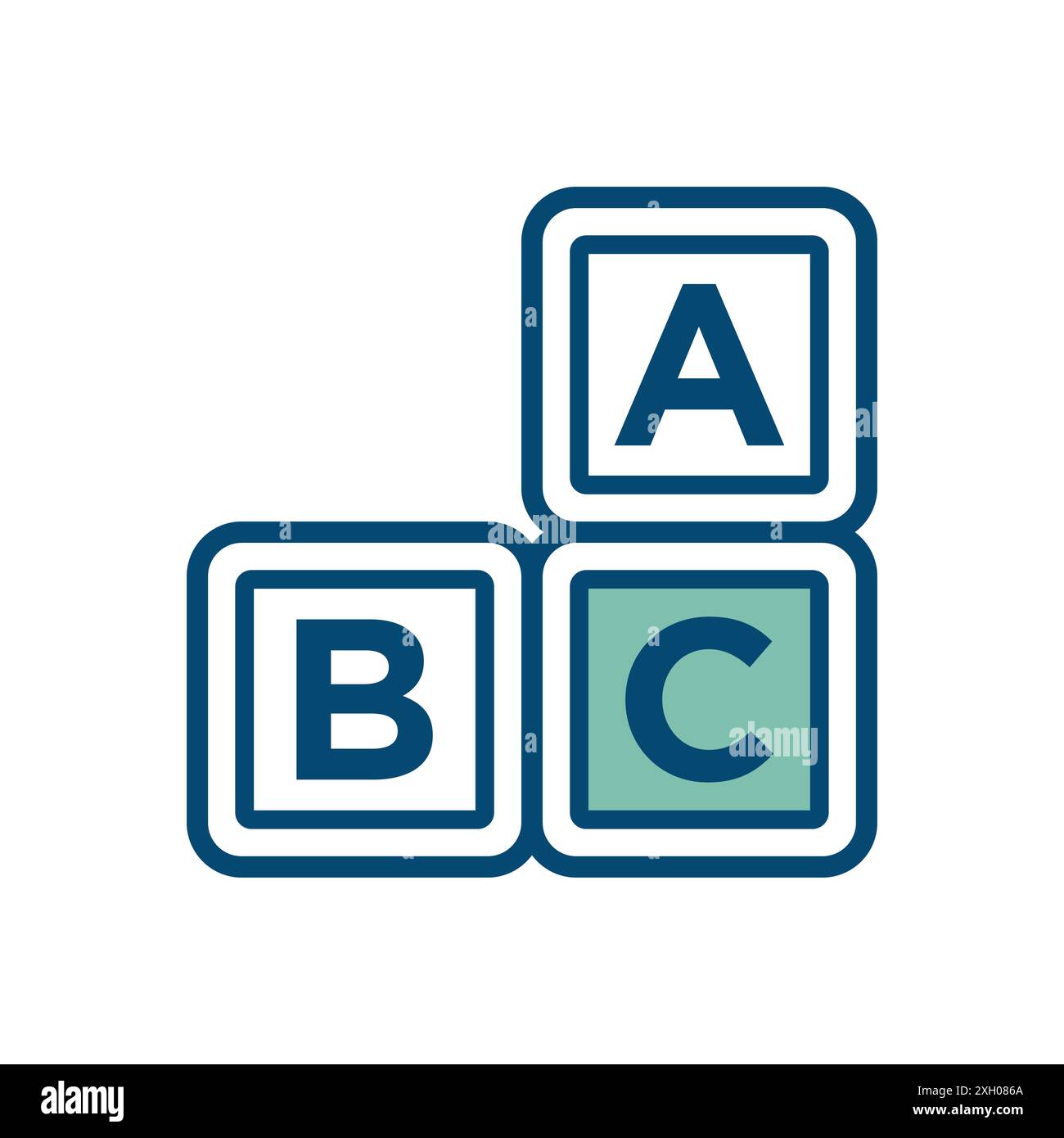 abc cubes icon vector design template in white background Stock Vector