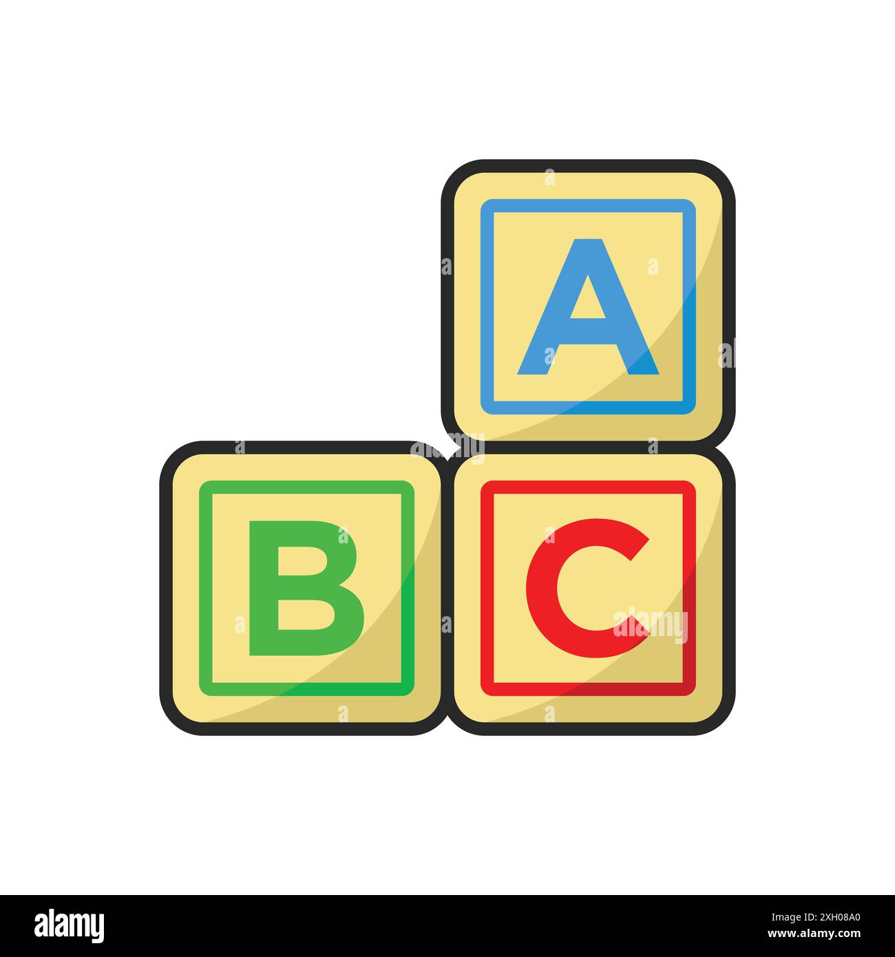 abc cubes icon vector design template in white background Stock Vector