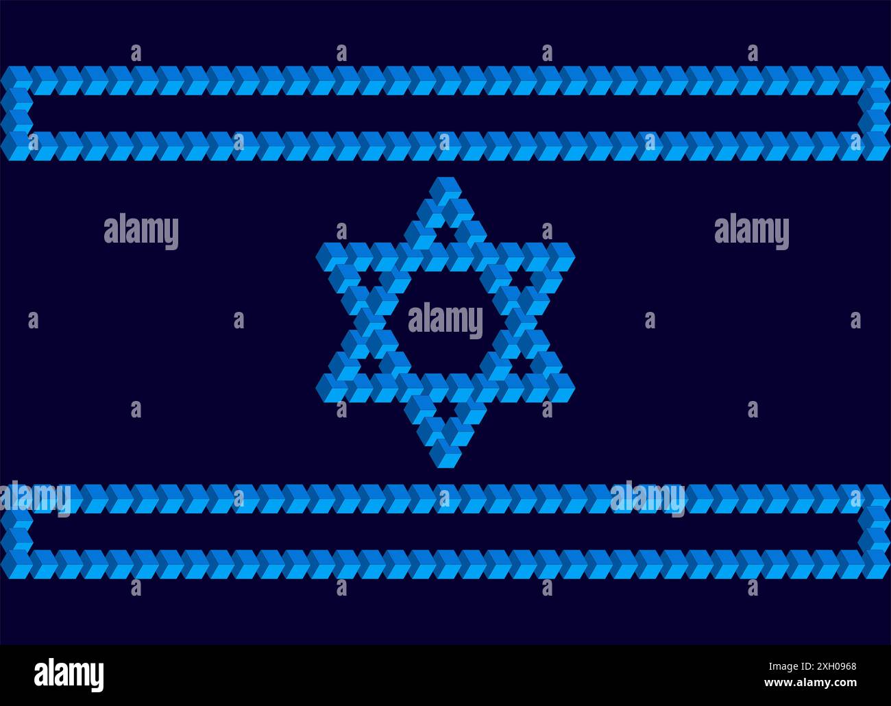 Israeli flag on a dark mournful background. Symbols of Israel based on ...