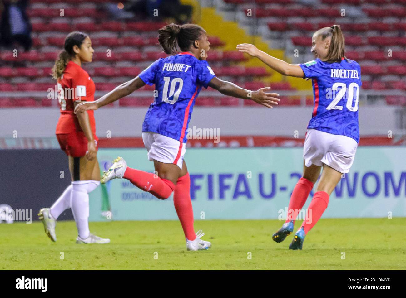 Magnaba Folquet of France during the FIFA U-20 Women's World Cup Costa Rica match France v Canada on August 14, 2022. (Photo by: Martín Fonseca) Stock Photo